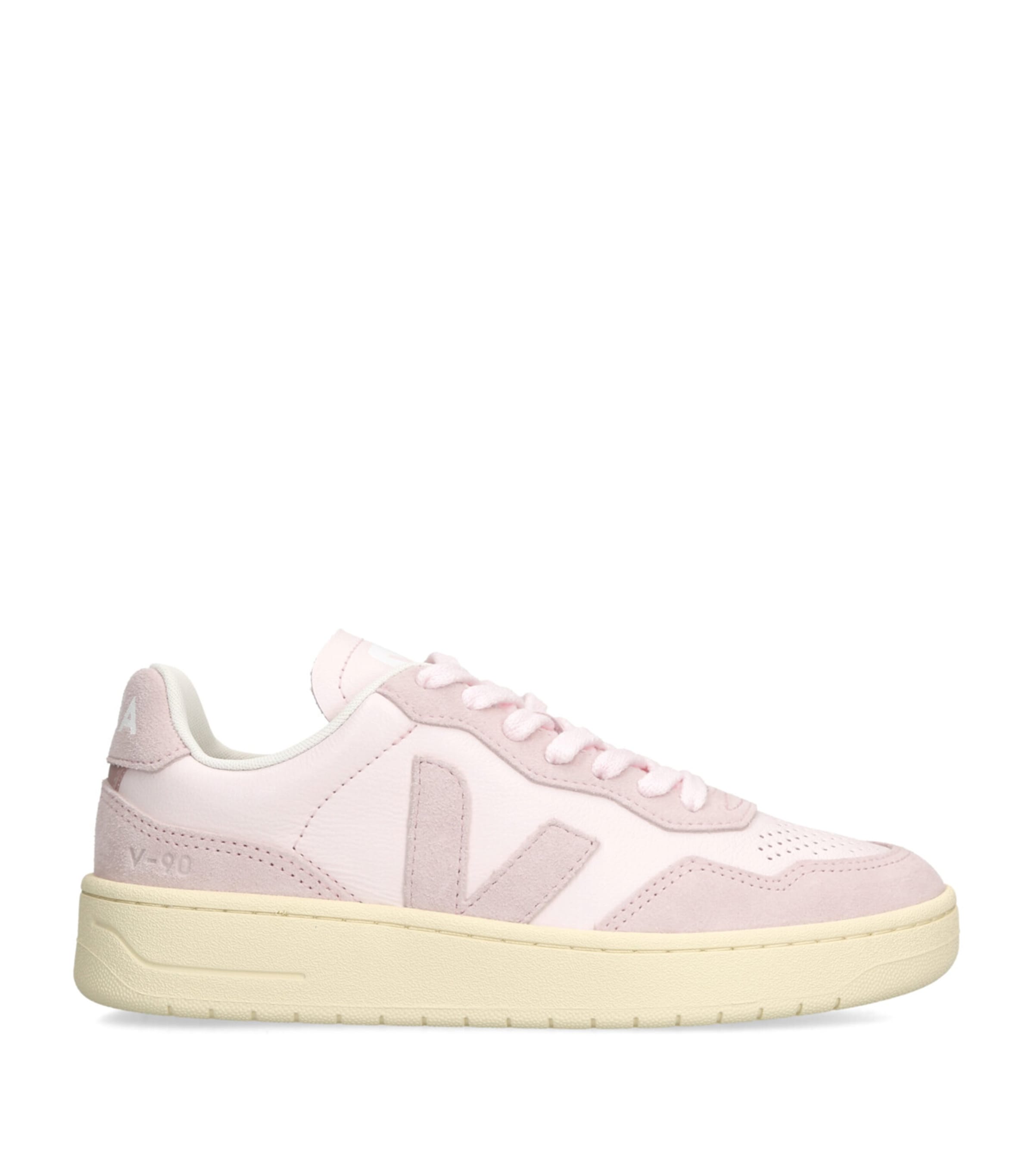 Veja Leather V-90 Sneakers In Pink