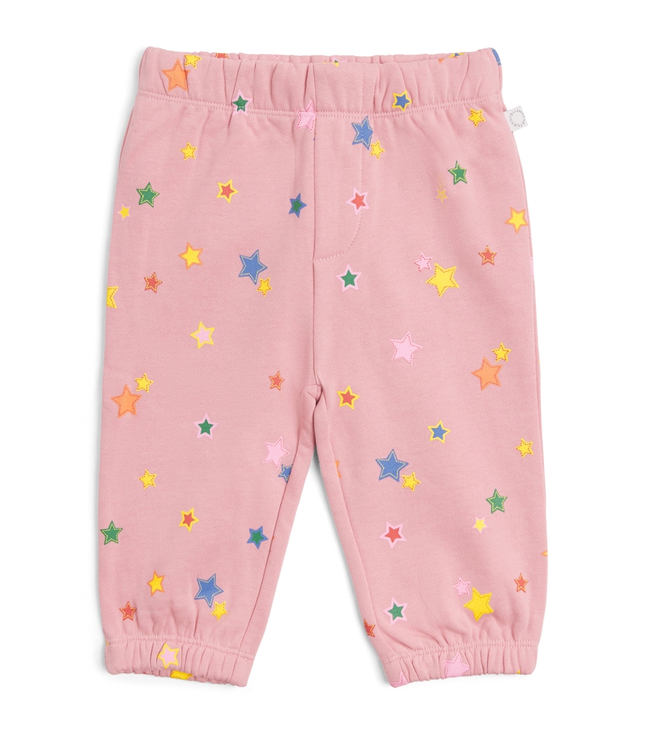 Stella McCartney Kids Cotton Star Sweatpants (6-36 Months) Rosa/multi Image 1