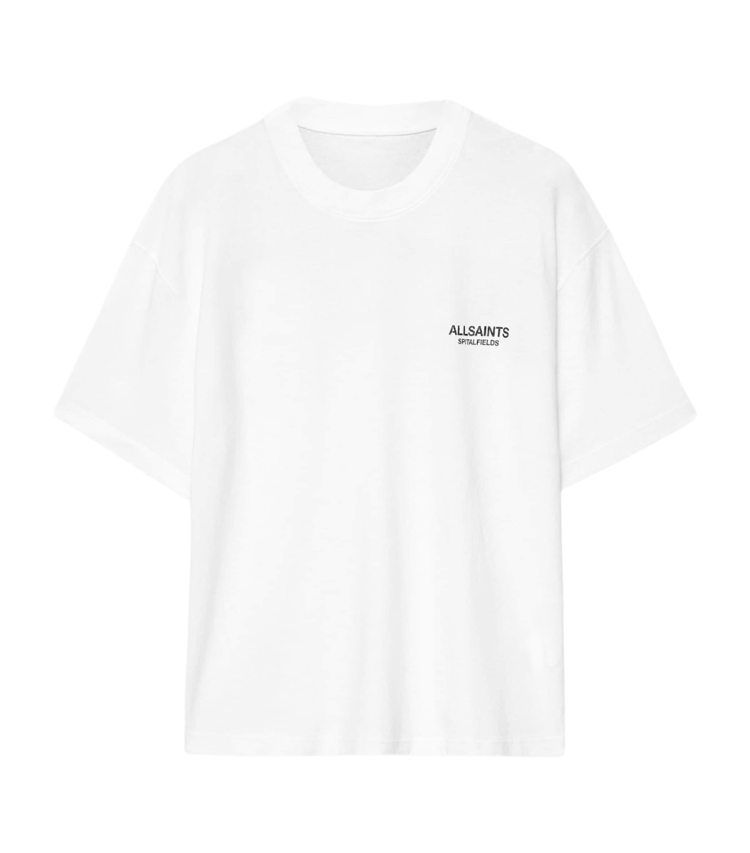 AllSaints Mens Organic Cotton Shadow T-Shirt Optic White Image 1