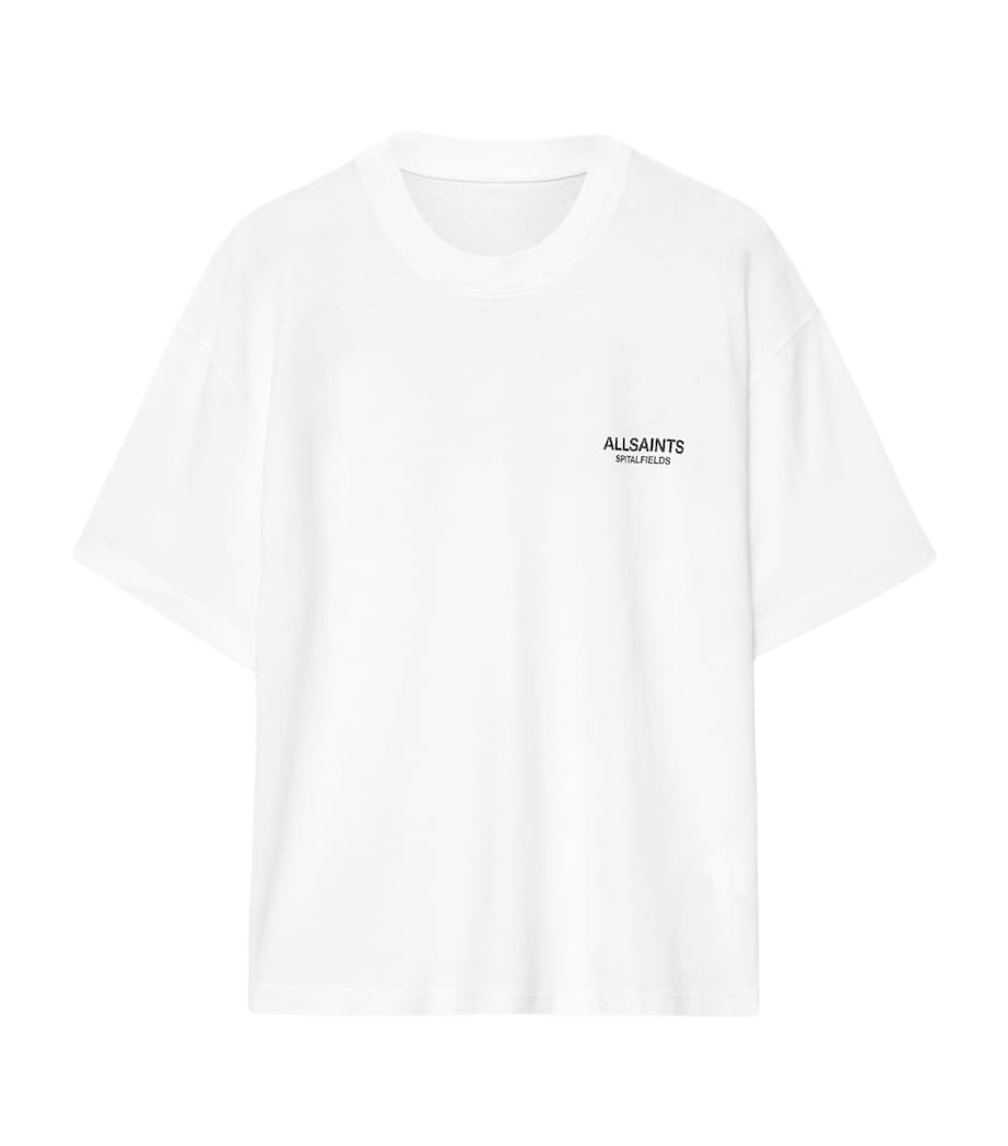 AllSaints Mens Organic Cotton Shadow T-Shirt Optic White Image 1