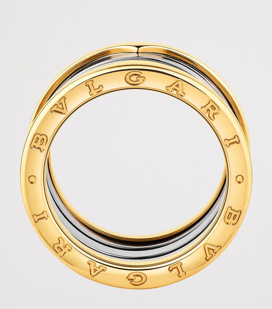 Bvlgari Yellow Gold and Stainless Steel B.zero1 Four-Band Ring Yellow Gold & Steel Image 5