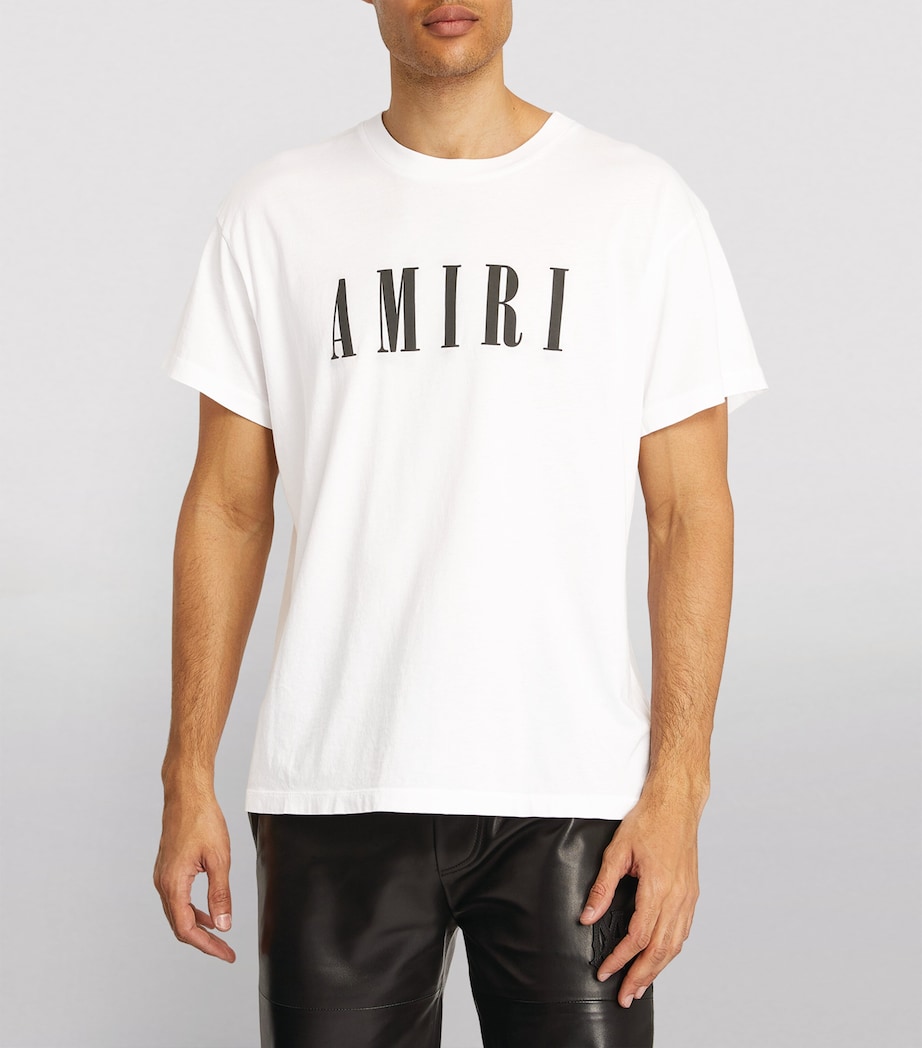 AMIRI Mens Cotton Logo T-Shirt White Image 7