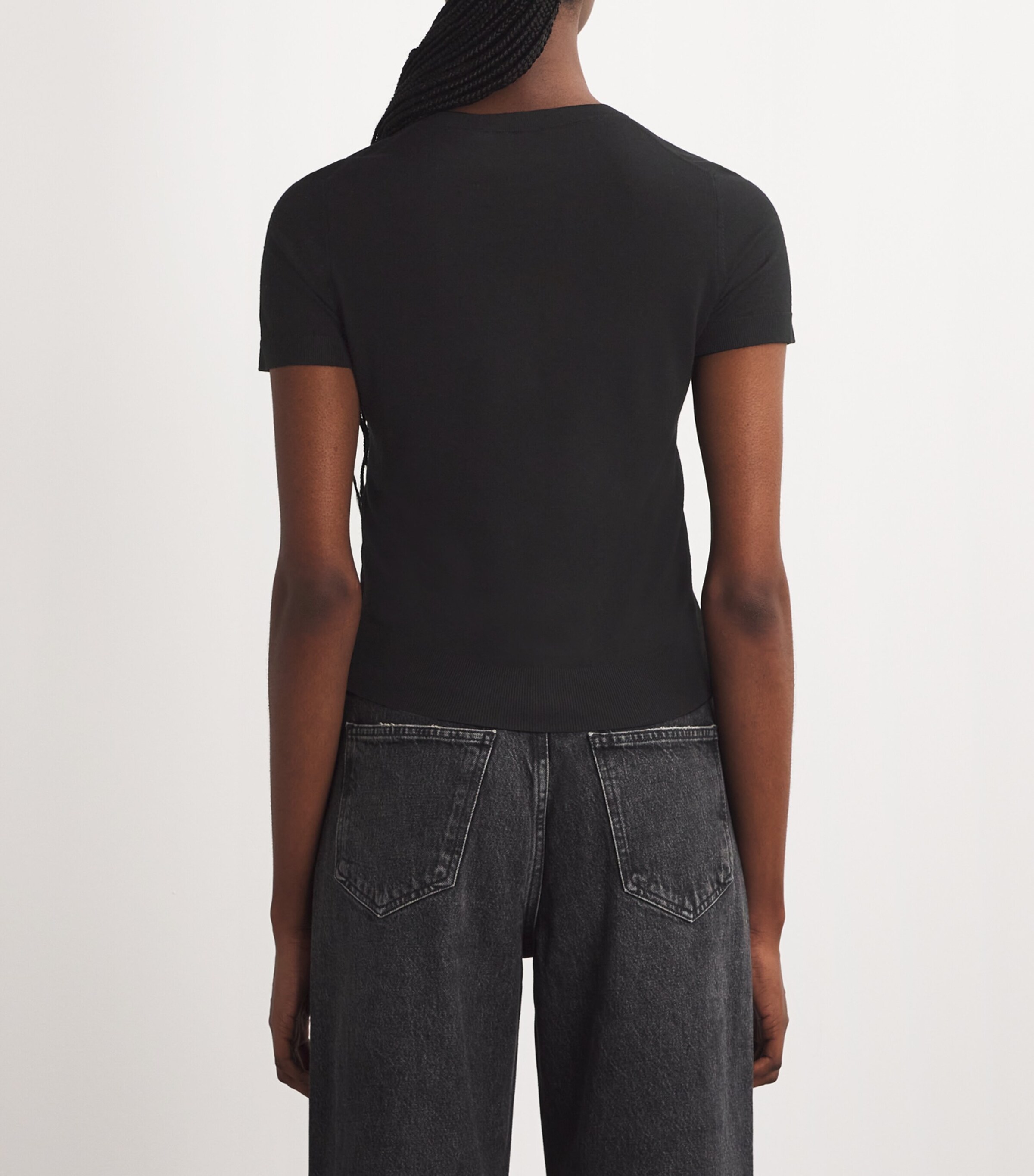 Theory Womens Regal Wool Sweater T-Shirt Black Image 4