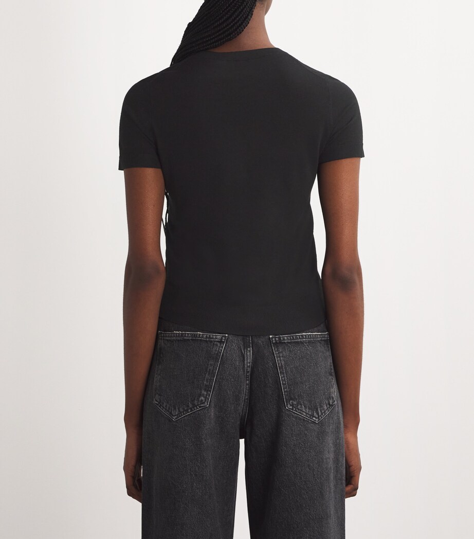 Theory Womens Regal Wool Sweater T-Shirt Black Image 4