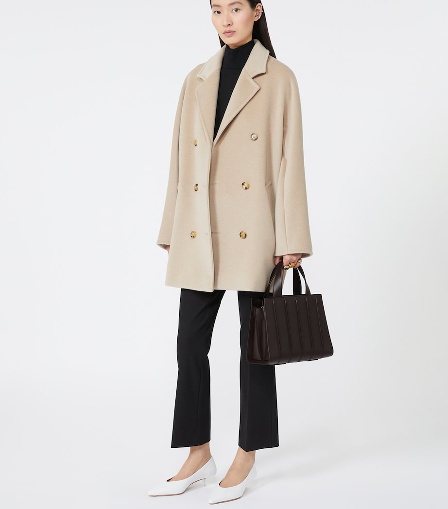 Max Mara Medium Quilted Whitney Top-Handle Bag Dark Brown Image 2