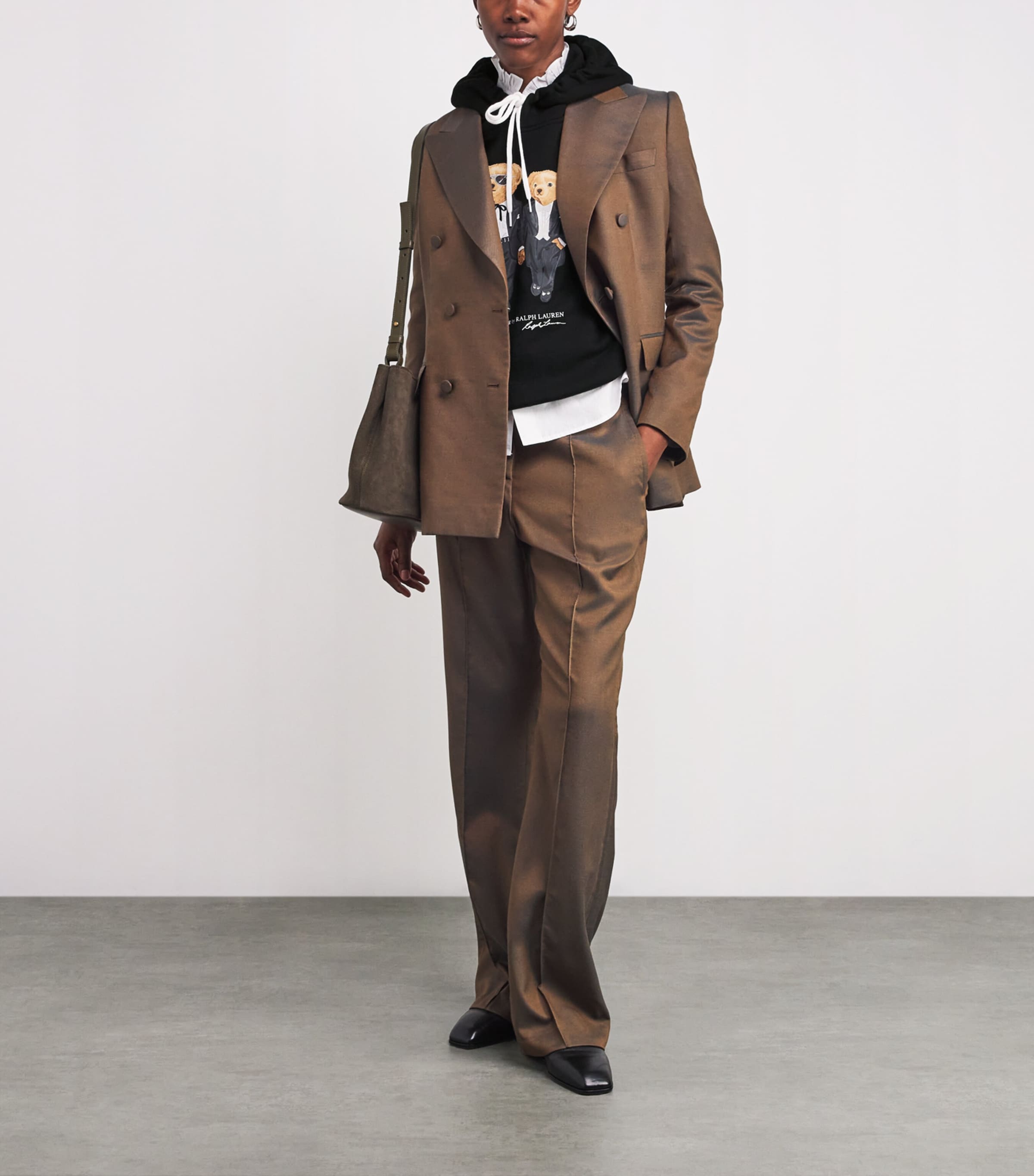 Cotton-Blend Ralph and Ricky Polo Bear Hoodie POLO BLACK Image 2