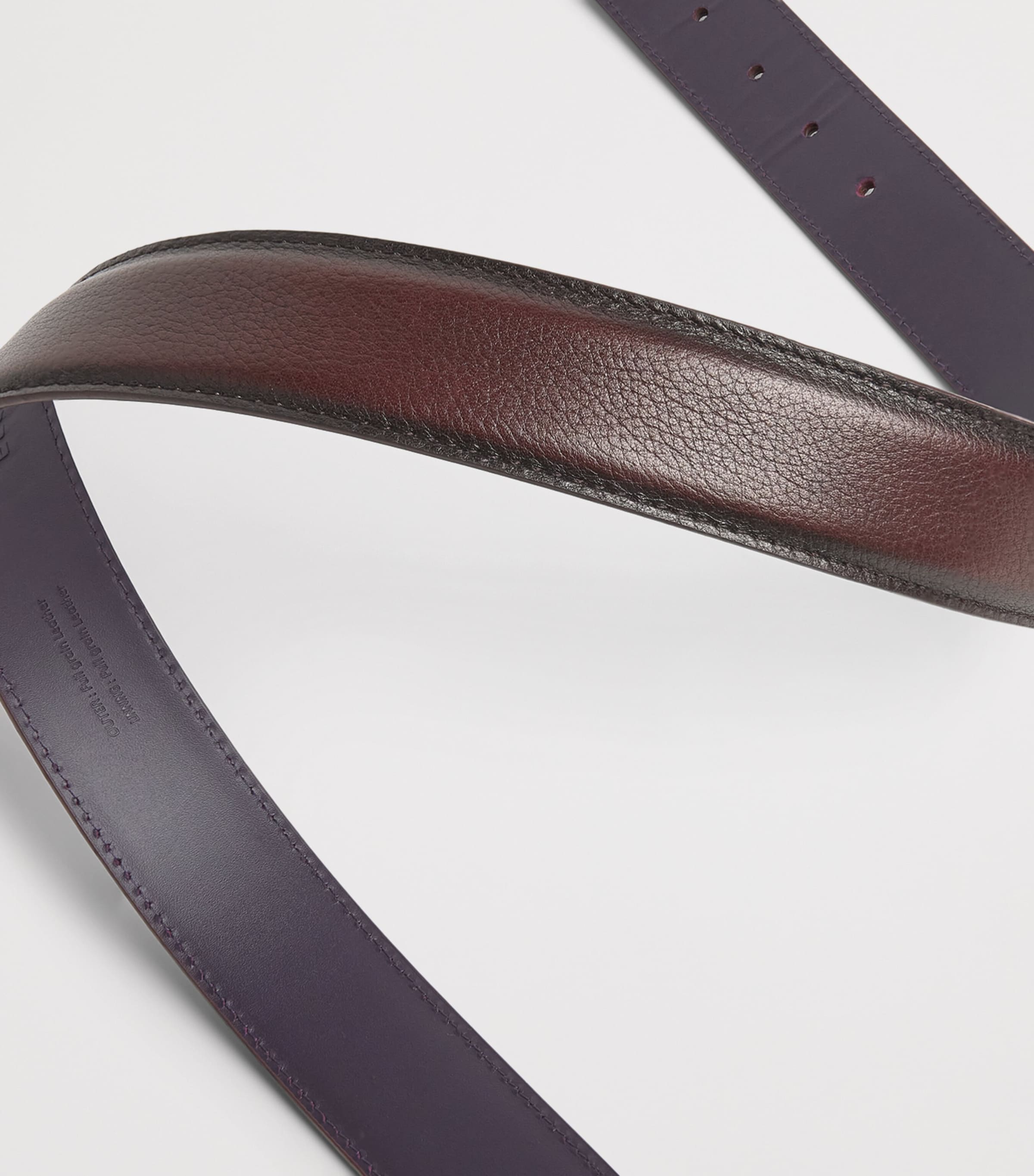 Elliot Rhodes Grained Leather Belt Burgundy Image 5