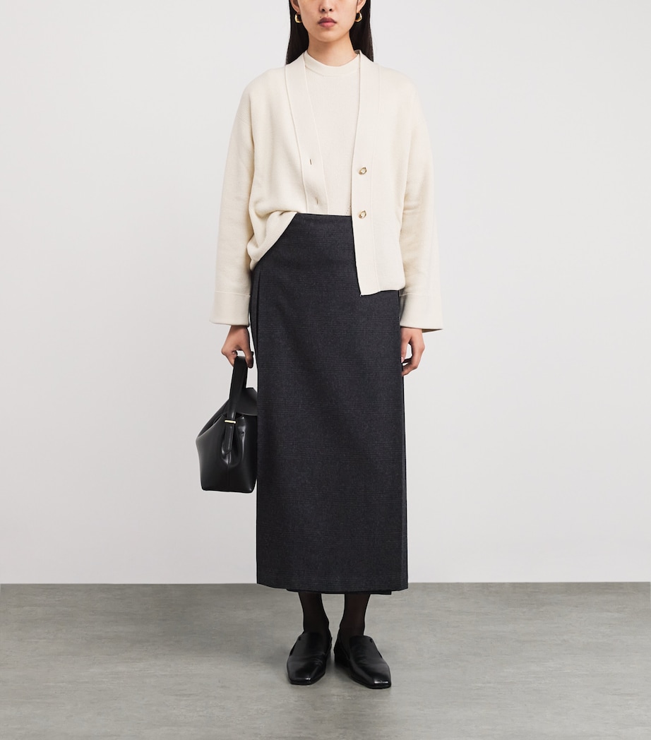 x Le Kilt Wool-Cashmere Tailored Mini Skirt RU7750 CHARCOAL GREY Image 2