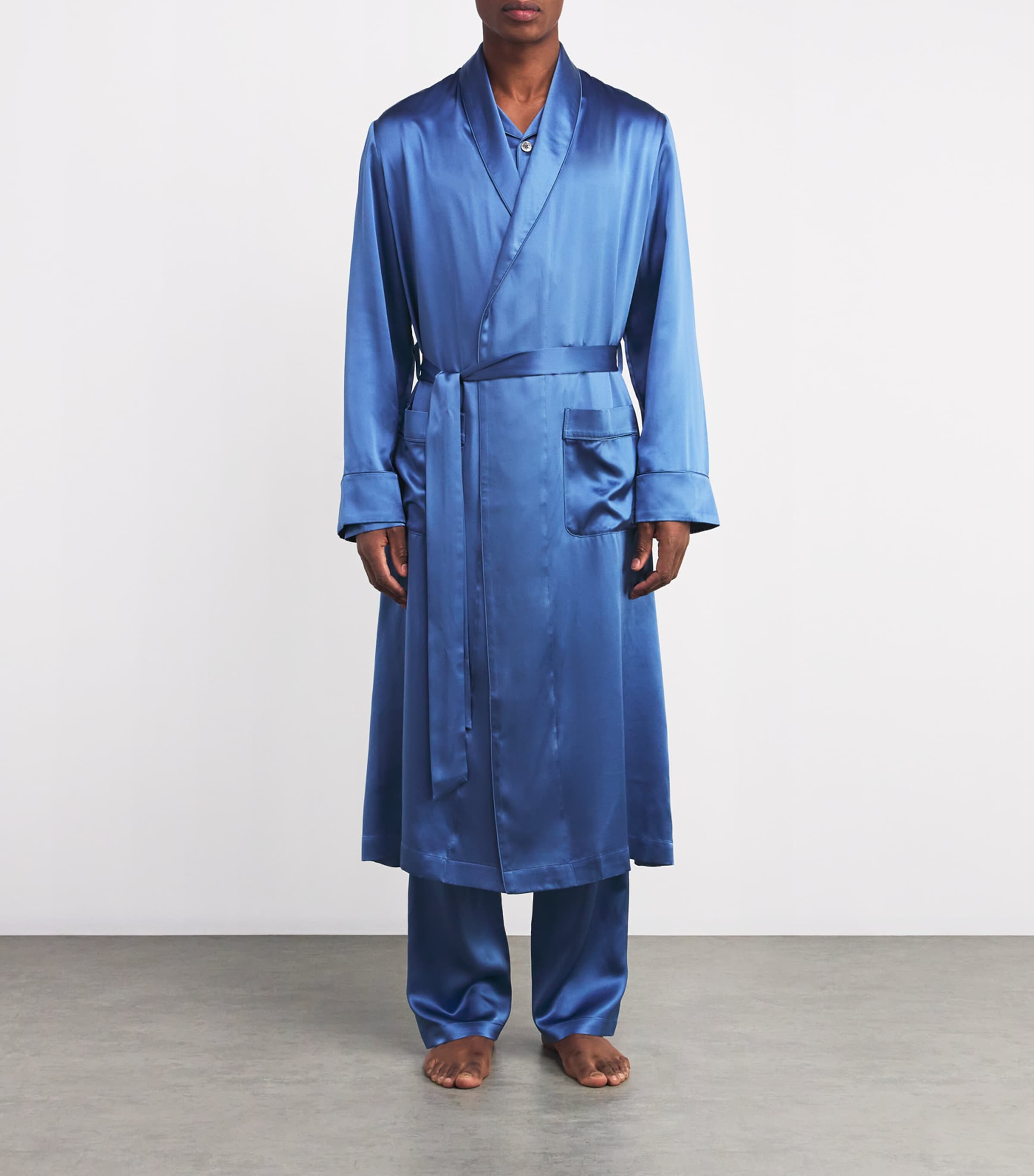 Silk Robe BLUE Image 2