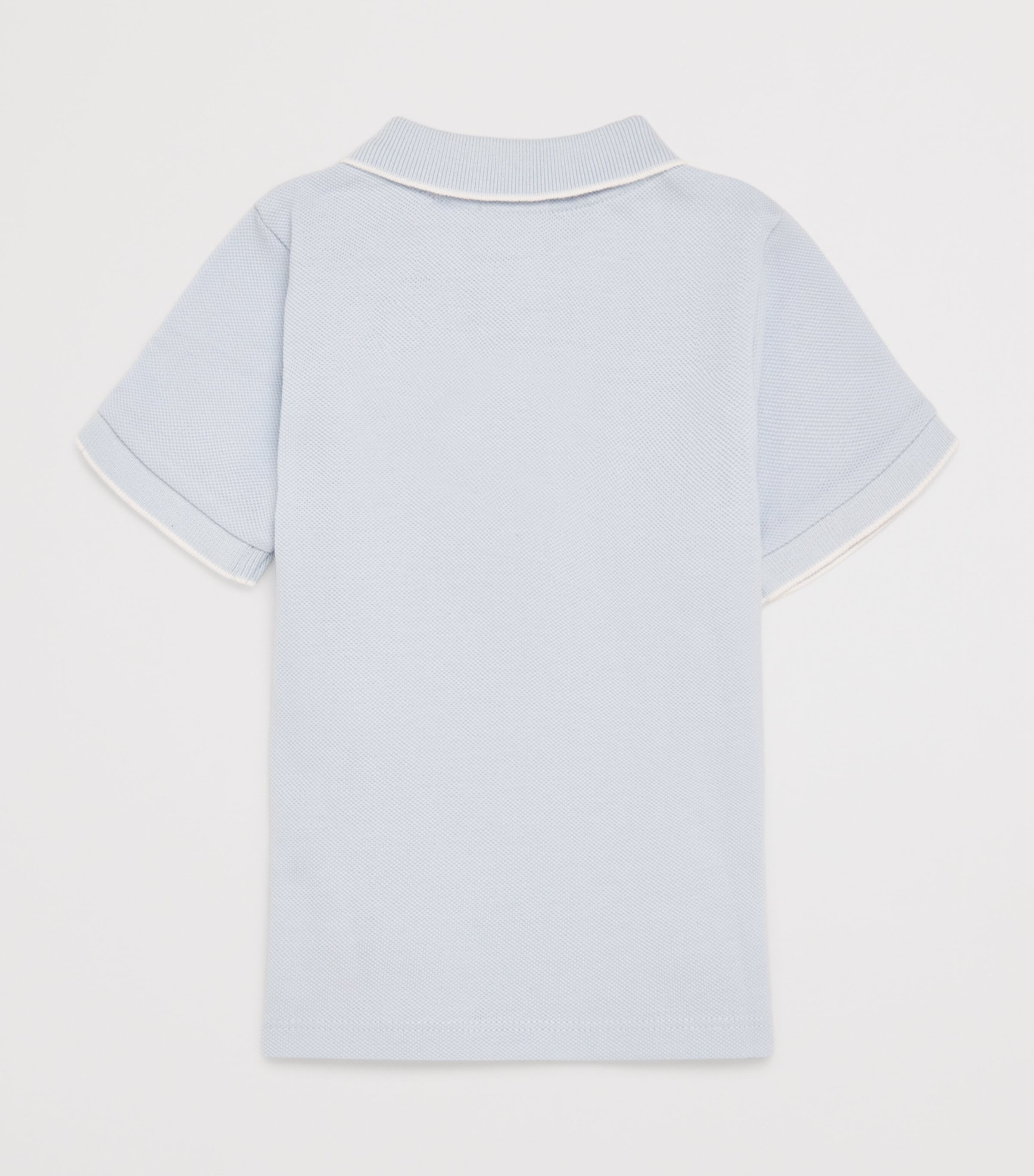 Cotton Piqué Logo Polo Shirt (3 Months-3 Years) PALE BLUE Image 2