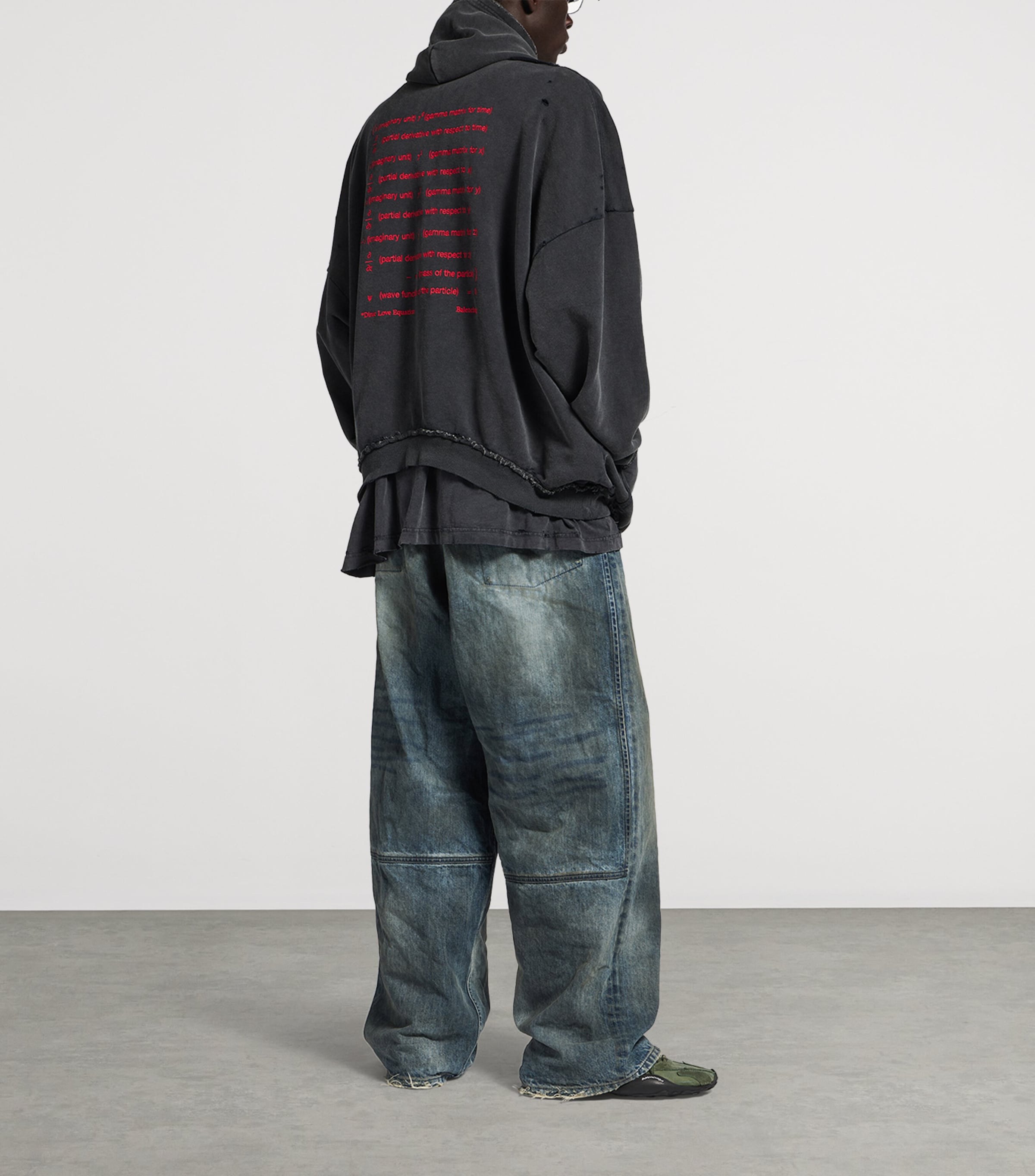 Balenciaga Mens Cotton Dirac Formula Zip-Up Hoodie Image 3