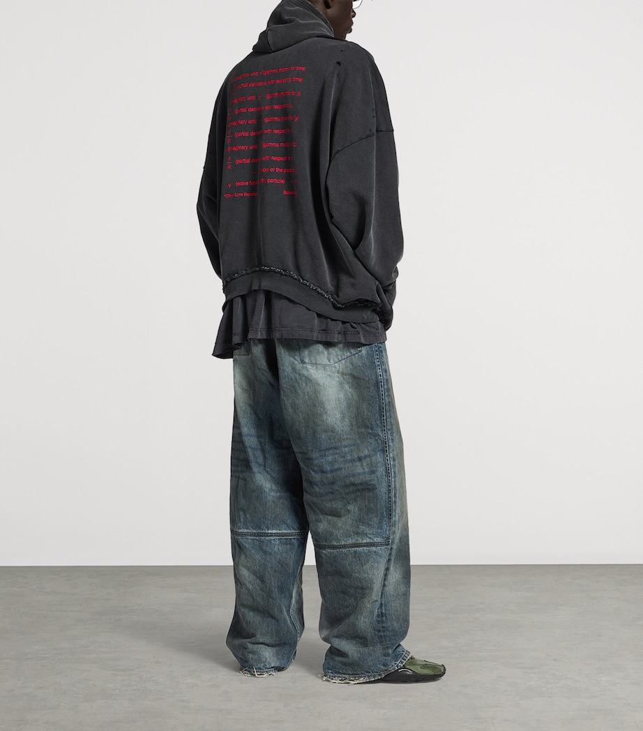 Balenciaga Mens Cotton Dirac Formula Zip-Up Hoodie Image 3
