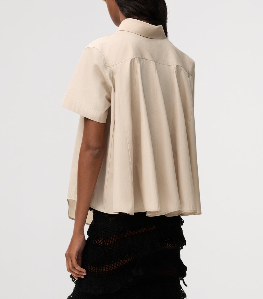 LOEWE Womens x Paula's Ibiza Anagram Short-Sleeve Shirt Light Beige Image 4