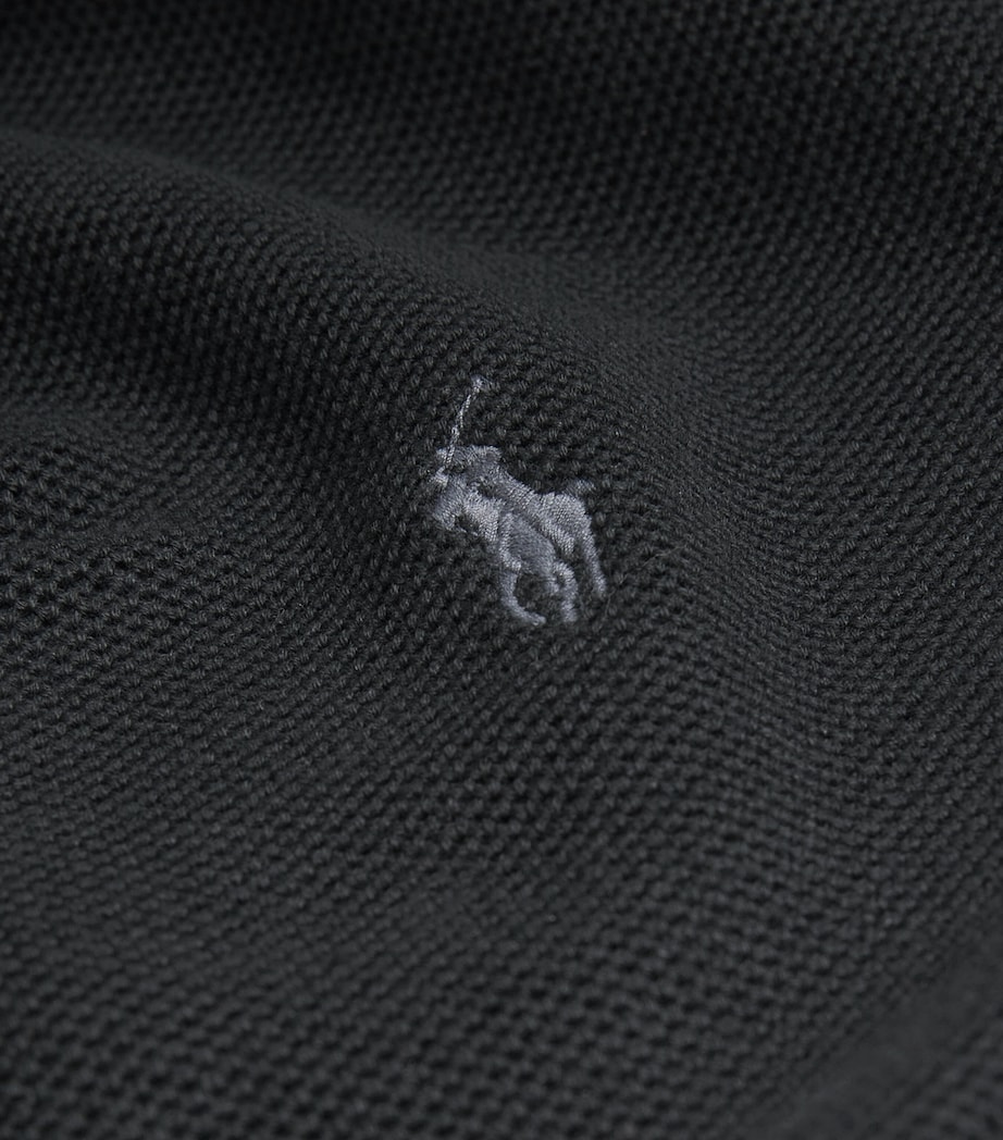 Cotton Half-Zip Sweater BLACK Image 5