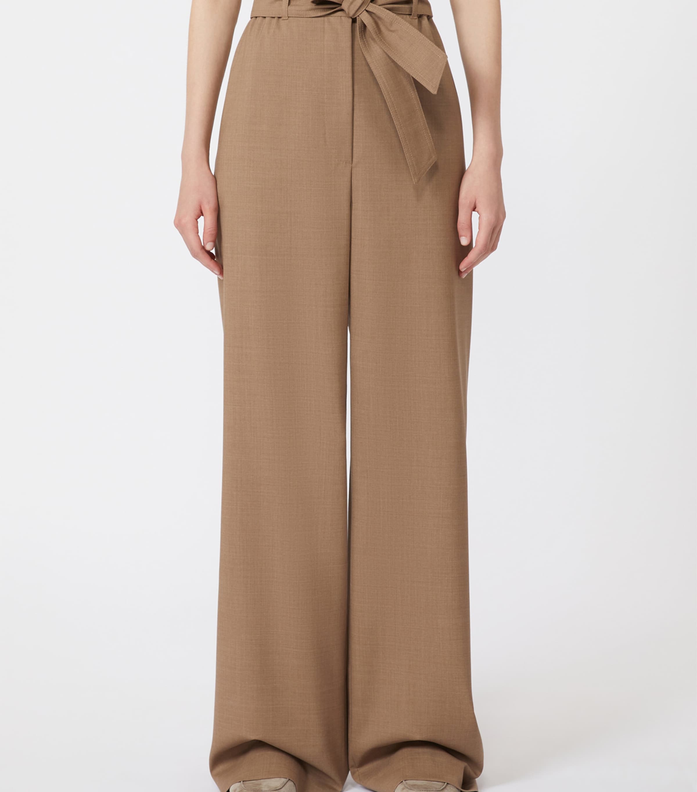 Virgin Wool Parachute Trousers HAZELNUT BROWN Image 3