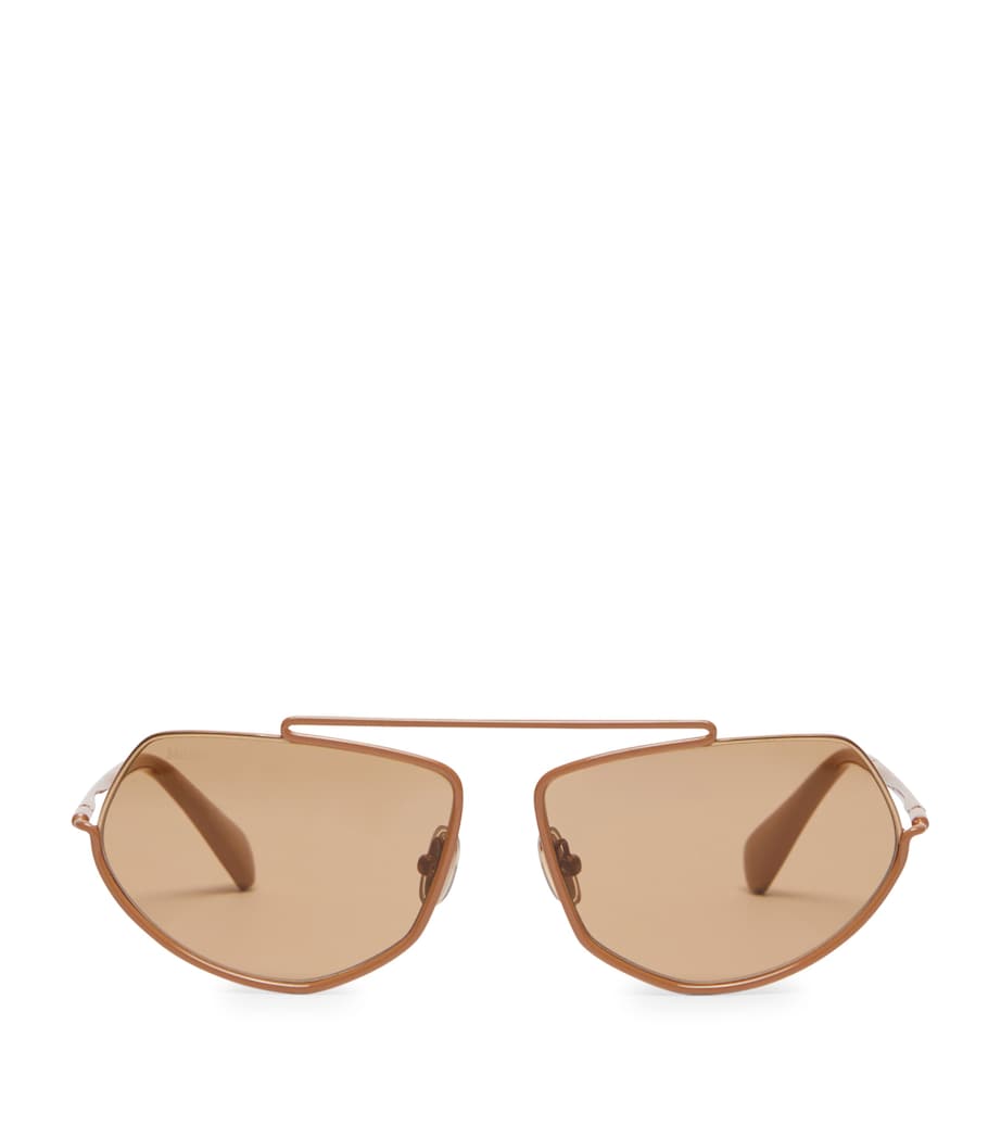 Metal Square Sunglasses CAMEL Image 1