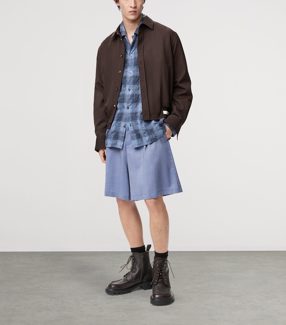 Wool-Blend Shorts BLUE Image 2