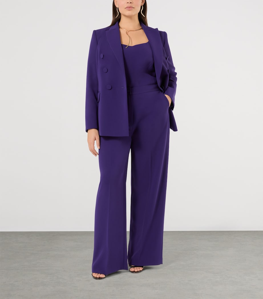 Marina Rinaldi Womens Wide-Leg Afosi Trousers Purple Image 2