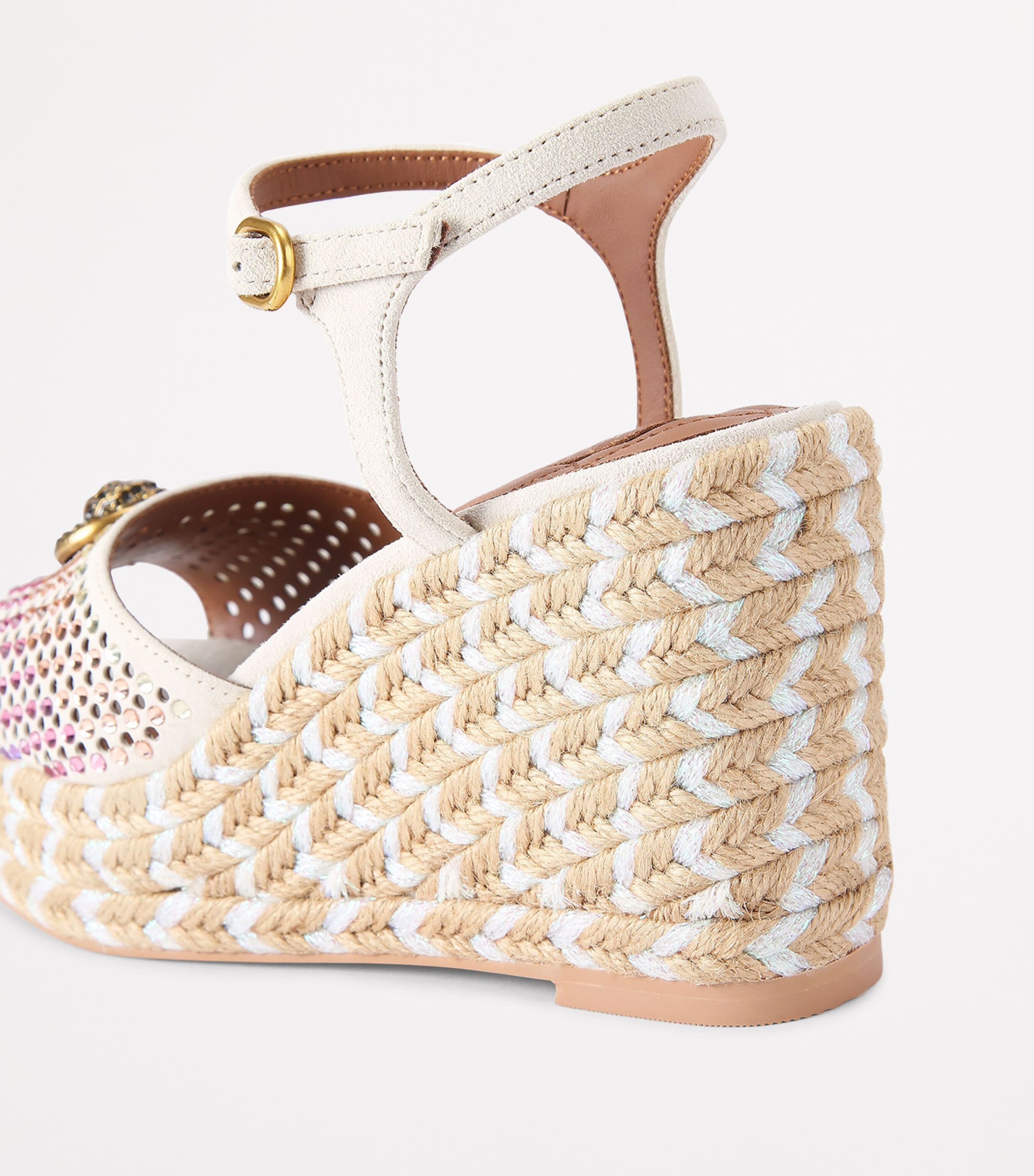 Embellished Chelsea Wedge Sandals BONE/COMB Image 2
