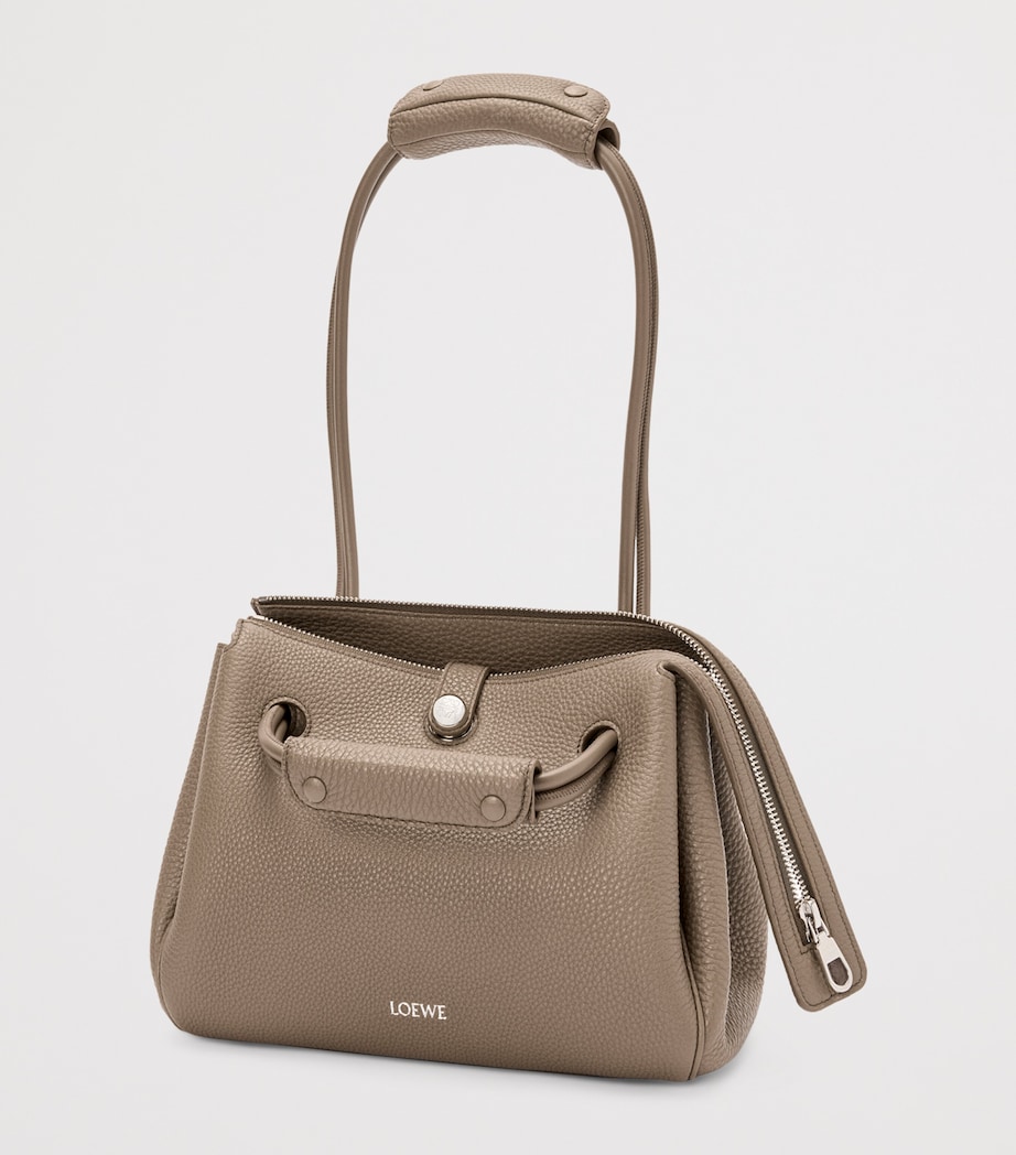 Small Grained Leather Madrid Shoulder Bag TAUPE Image 3