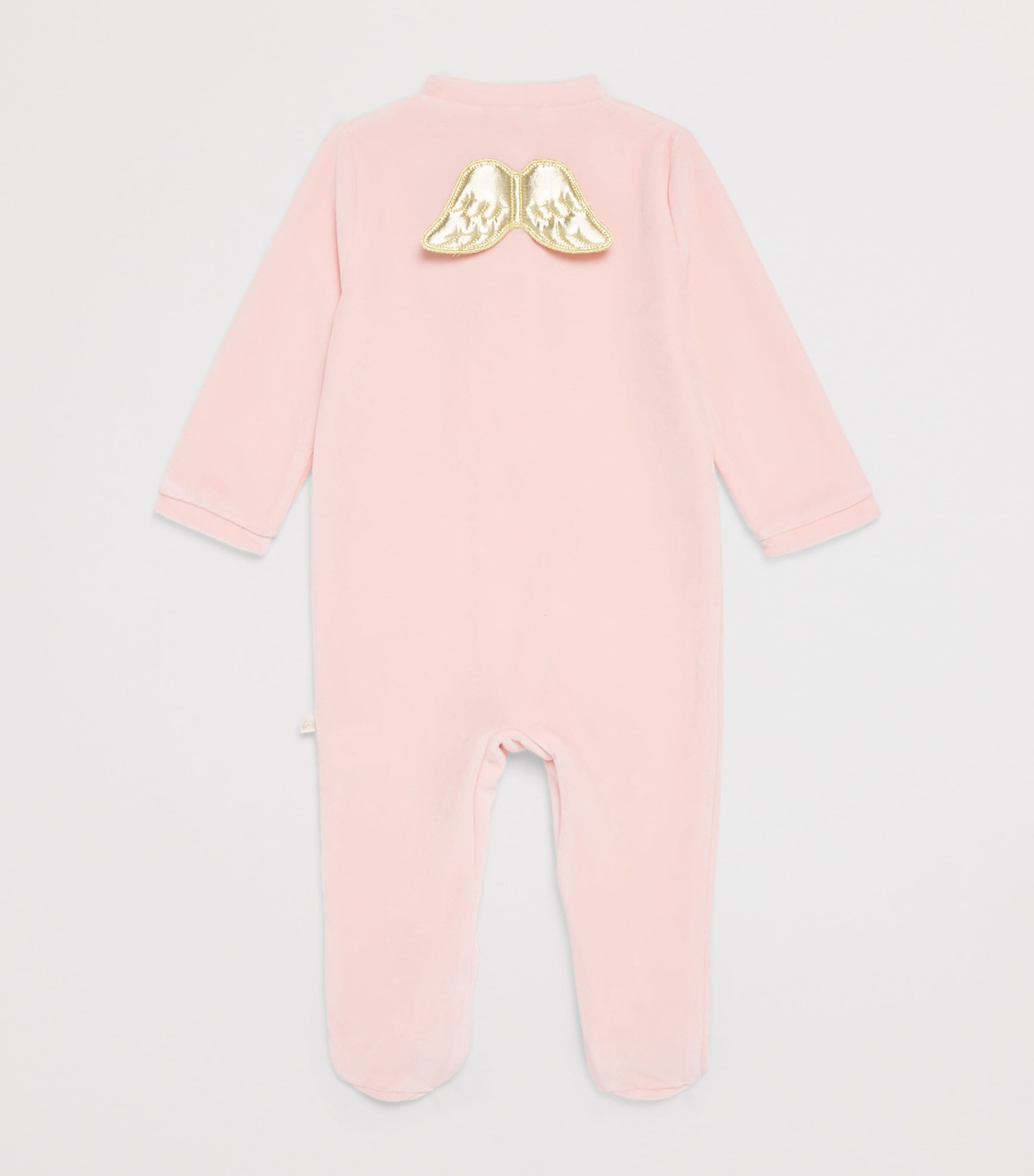 Marie-Chantal Velour Angel Wing All-In-One (0-18 Months) Mc Pink/gold Image 2