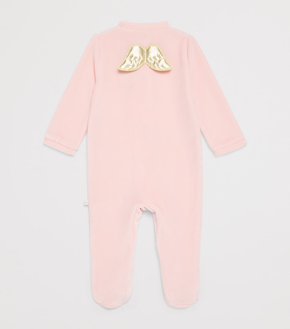 Velour Angel Wing All-In-One (0-18 Months) MC PINK/GOLD Image 2