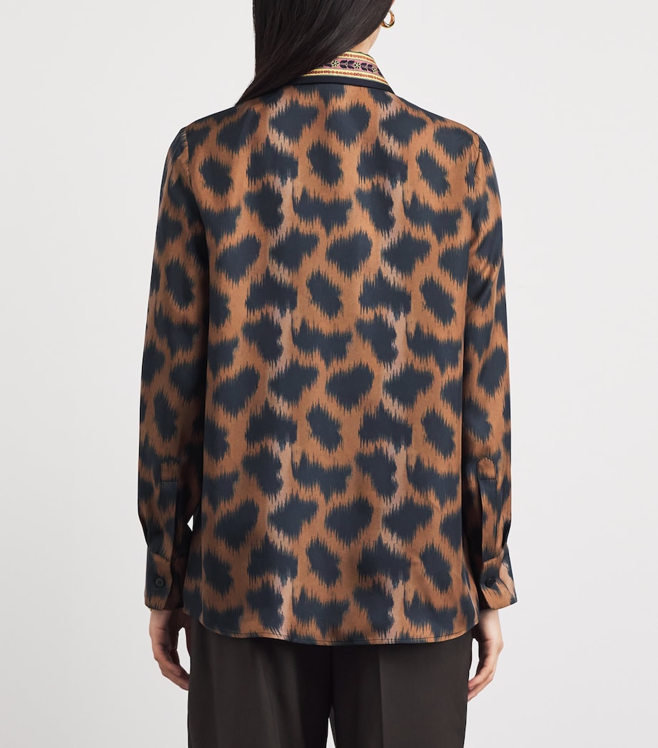 Silk Animal Paisley-Detail Shirt X0825 Image 4