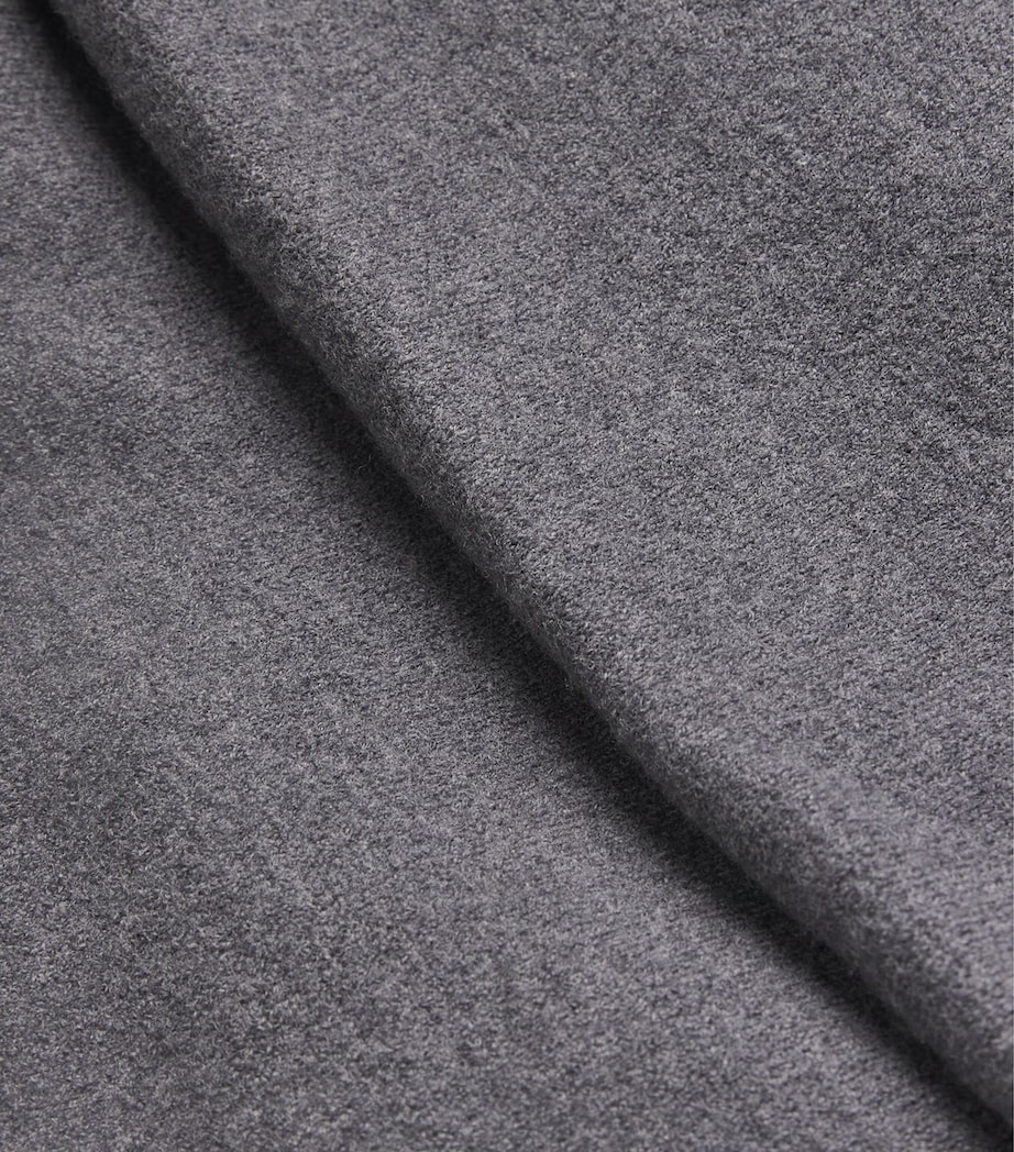 Brandon Maxwell Womens Virgin Wool Miller Midi Skirt Heather Grey Image 6