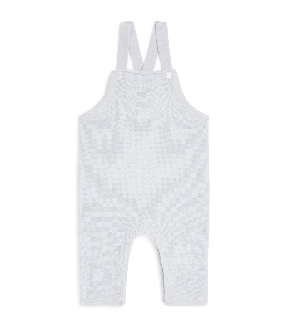 Tartine et Chocolat Wool-Cashmere Dungarees (3-24 Months) Ciel Image 1