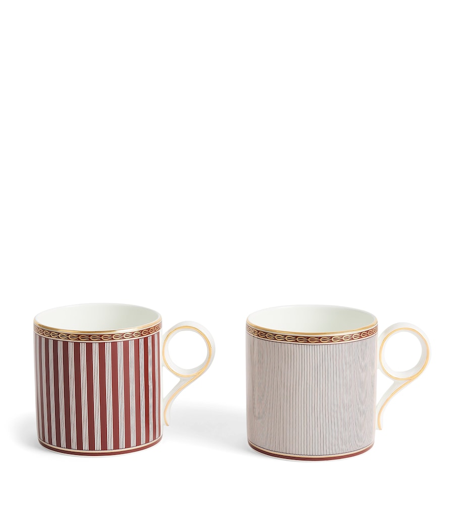 Wedgwood Set of 2 Bone China Red Splendour Mugs (270ml) Red Image 1