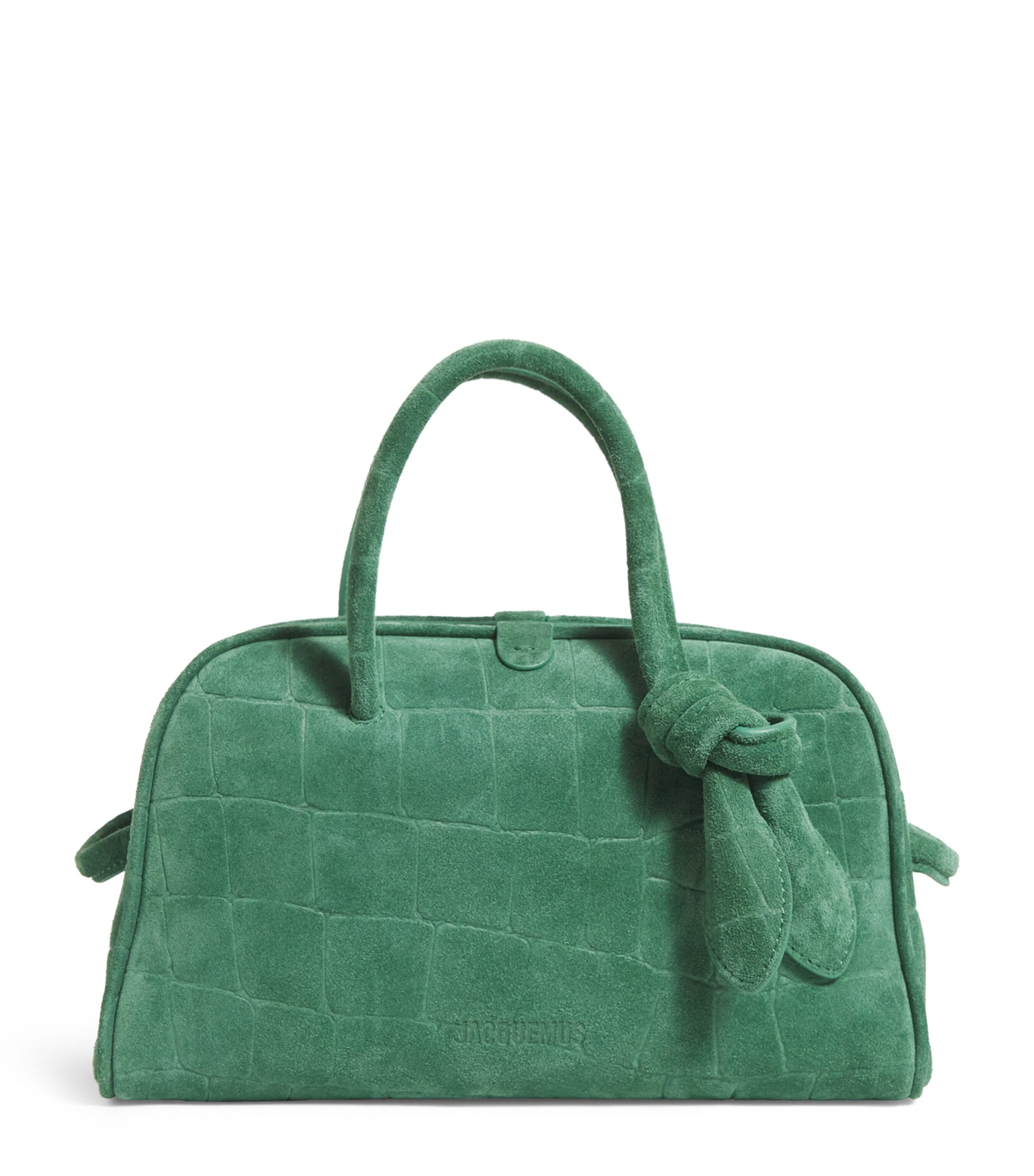 Jacquemus Small Suede Turismo Top-handle Bag In Green