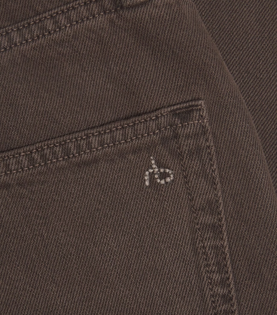 Rag & Bone Mens Stretch-Cotton Straight Chinos Dark Brown Image 6