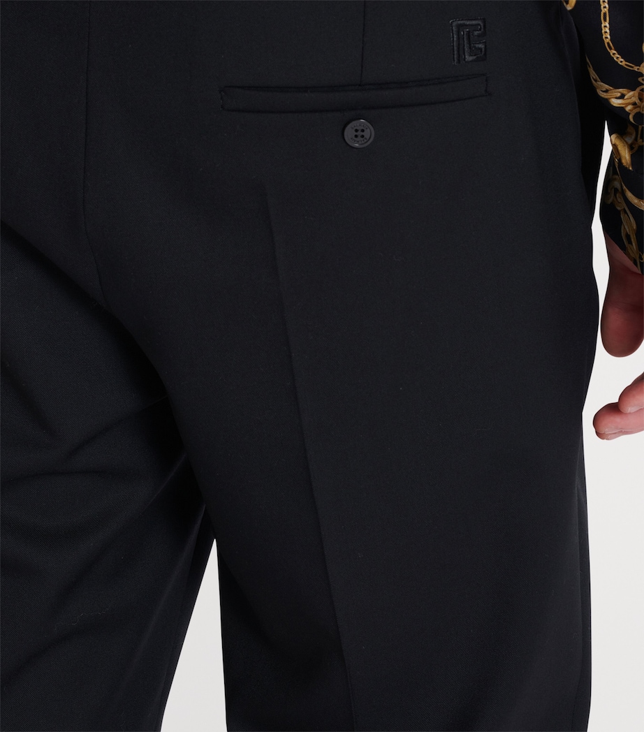 Wool Slim Tailored Trousers 0PA NOIR Image 7