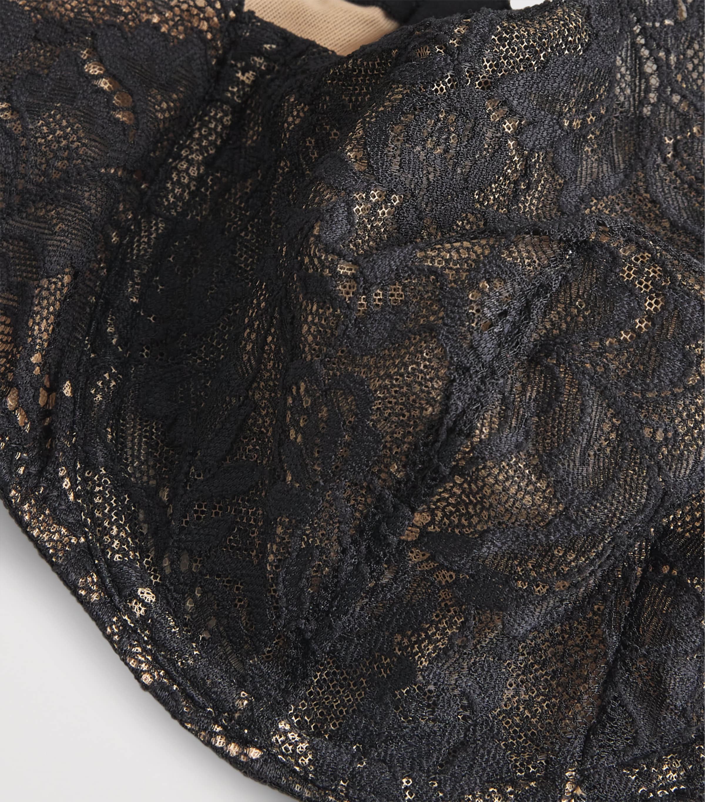 Lace Rosessence Triangle Bra BLACK Image 4