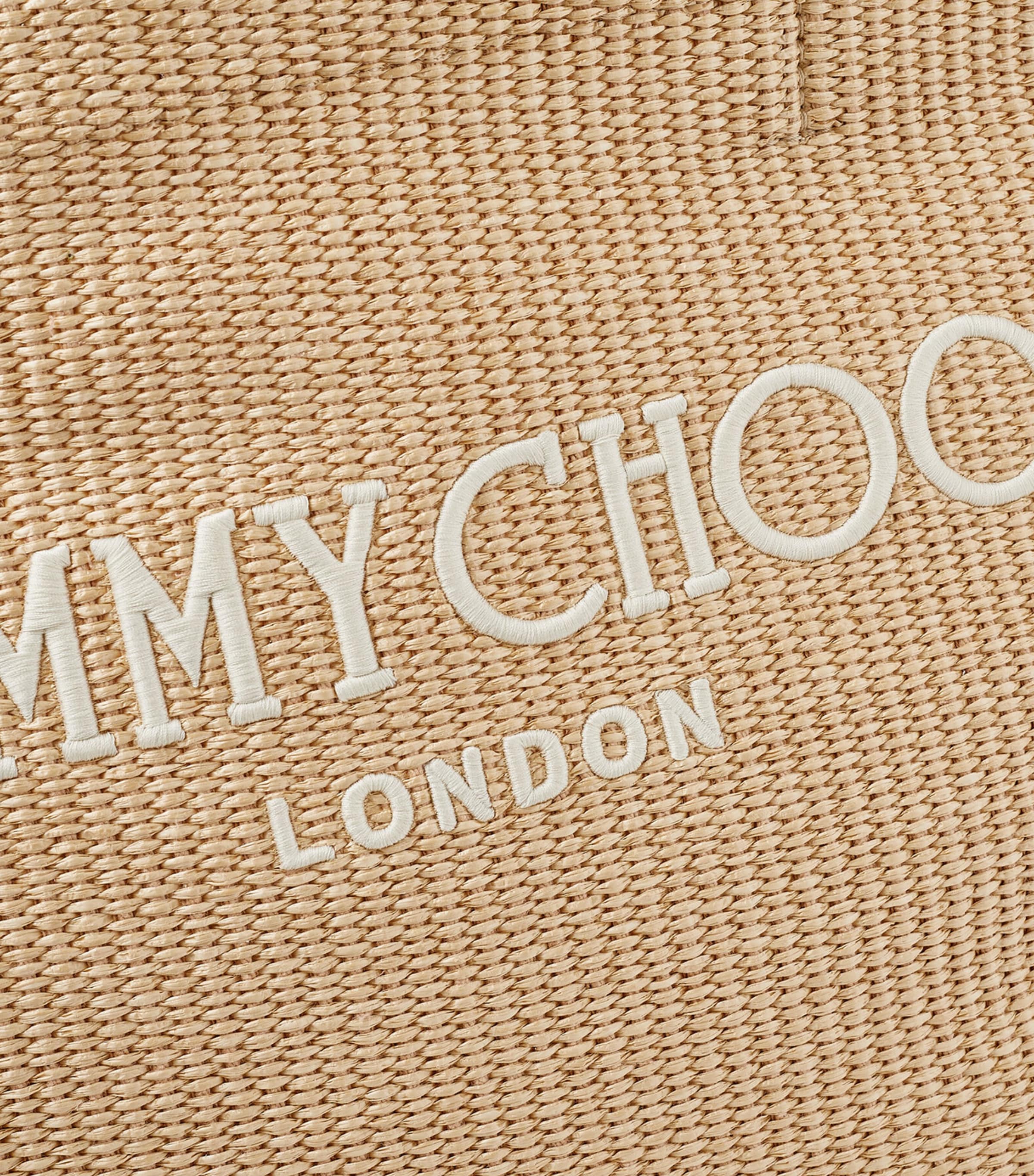 Jimmy Choo Beach Woven Tote Bag Natural/latte Image 4