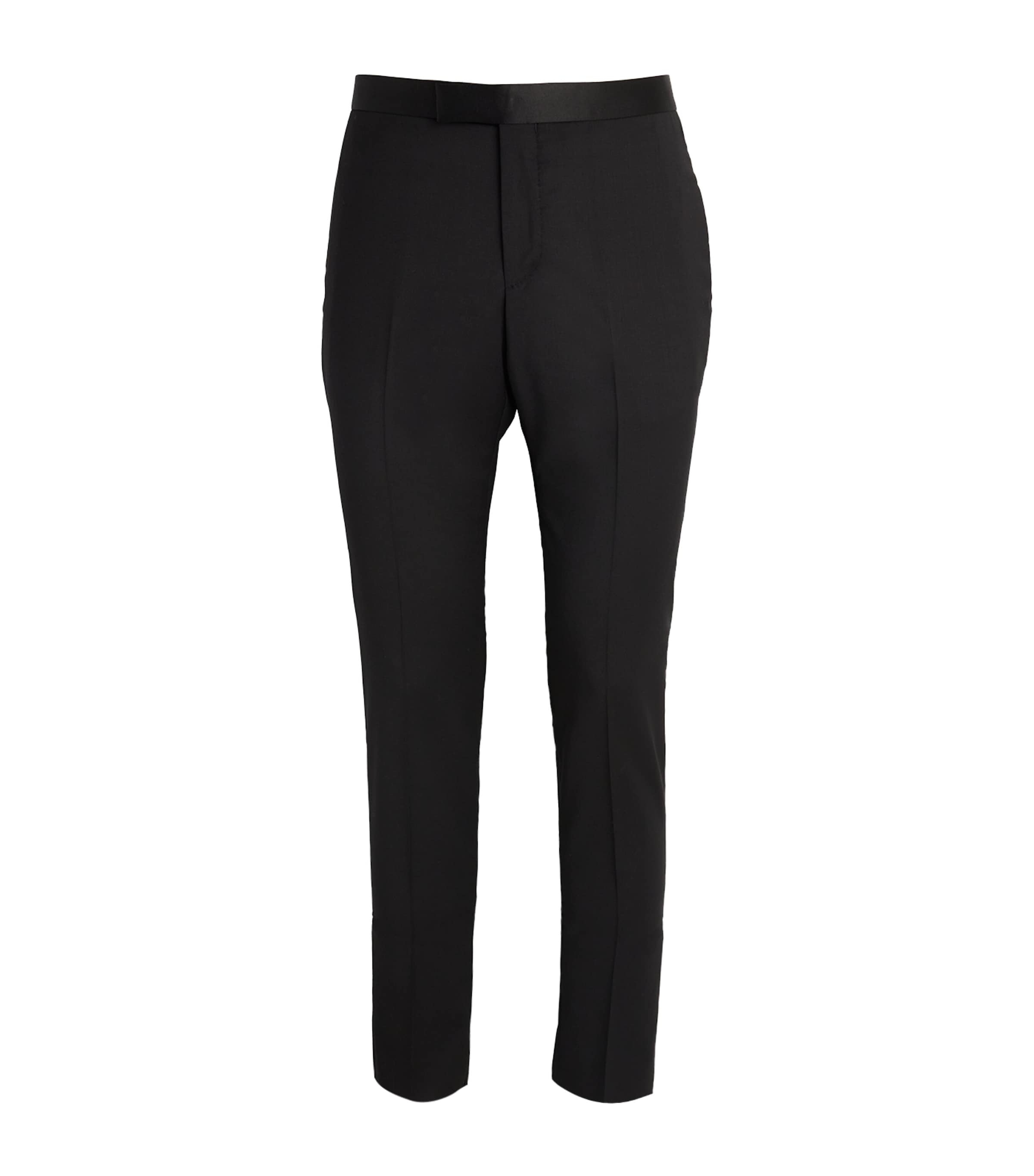 Shop Pal Zileri Wool Cerimonia Tailored Trousers In Black