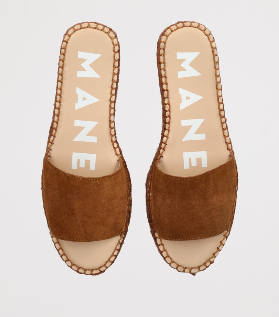 Manebi Suede Sandals Mid Brown Image 4