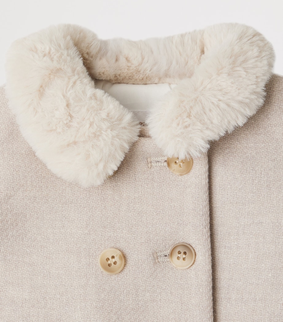 Wool-Blend Collared Coat (6 Months) BEIGE Image 2