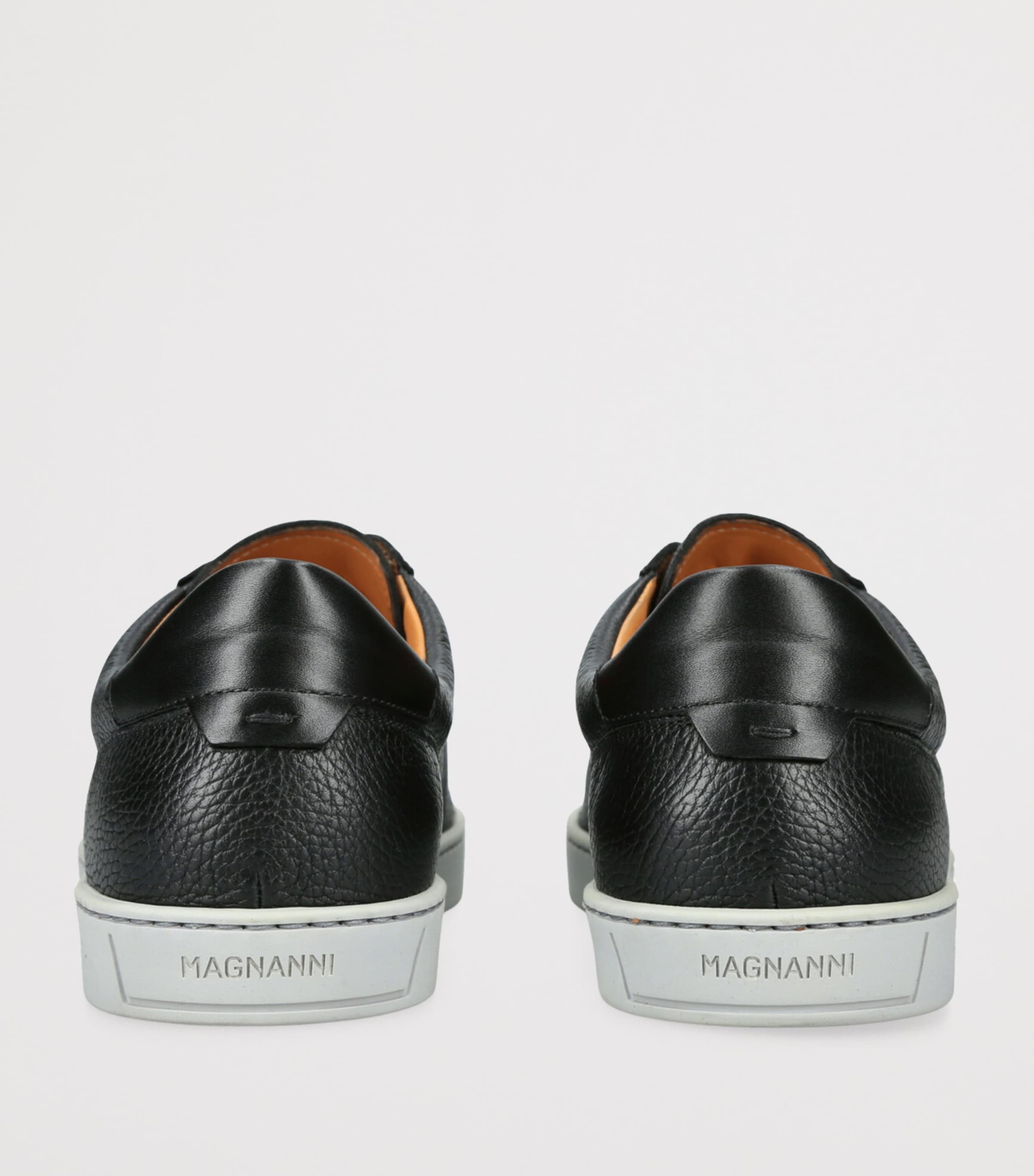Leather Slip-On Sneakers BLACK Image 2