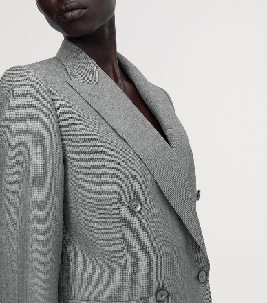 McQueen Womens Cropped Double-Breasted Blazer Image 5