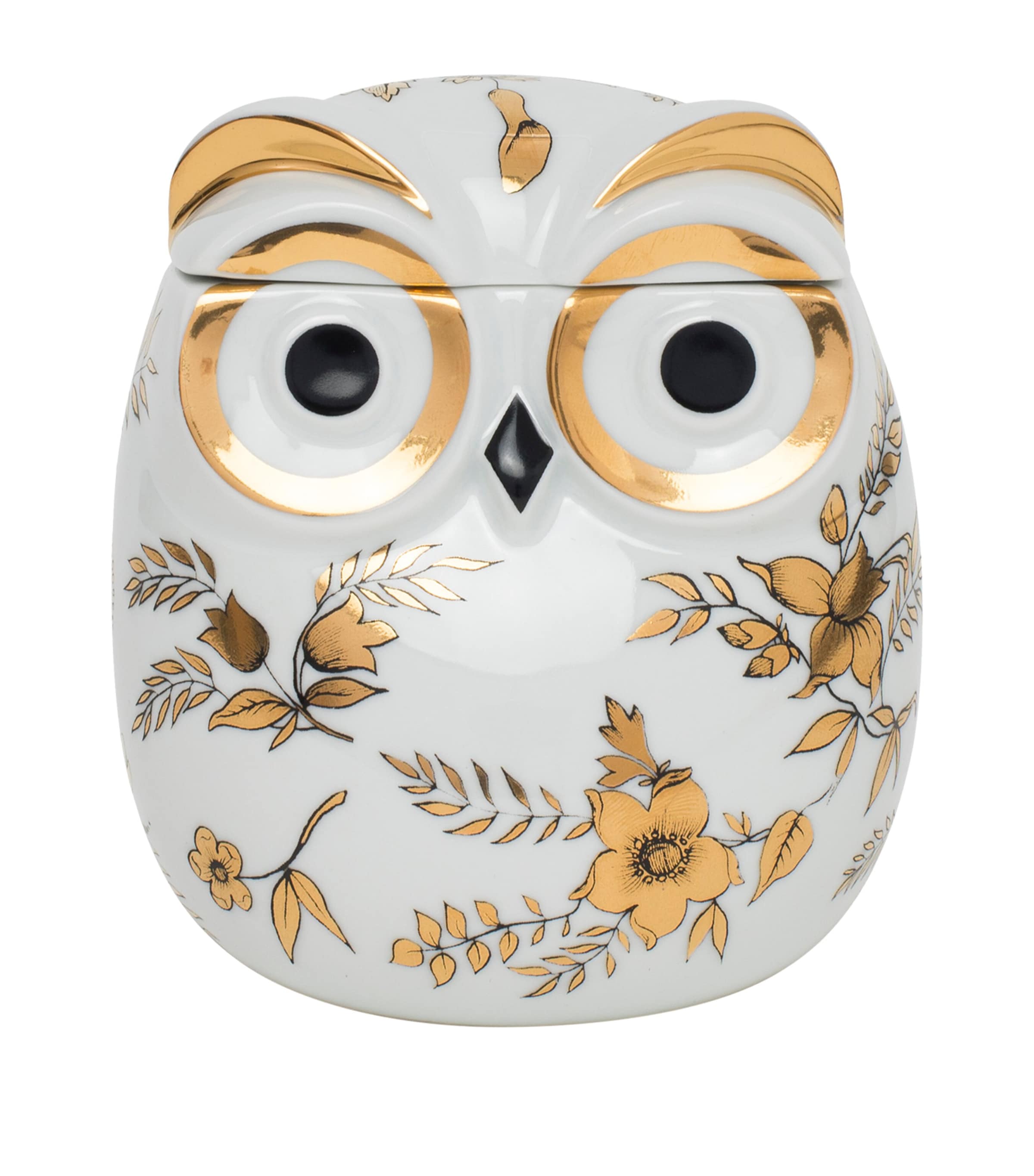 Fornasetti Jar Civetta Fiorata Black White Gold Image 2
