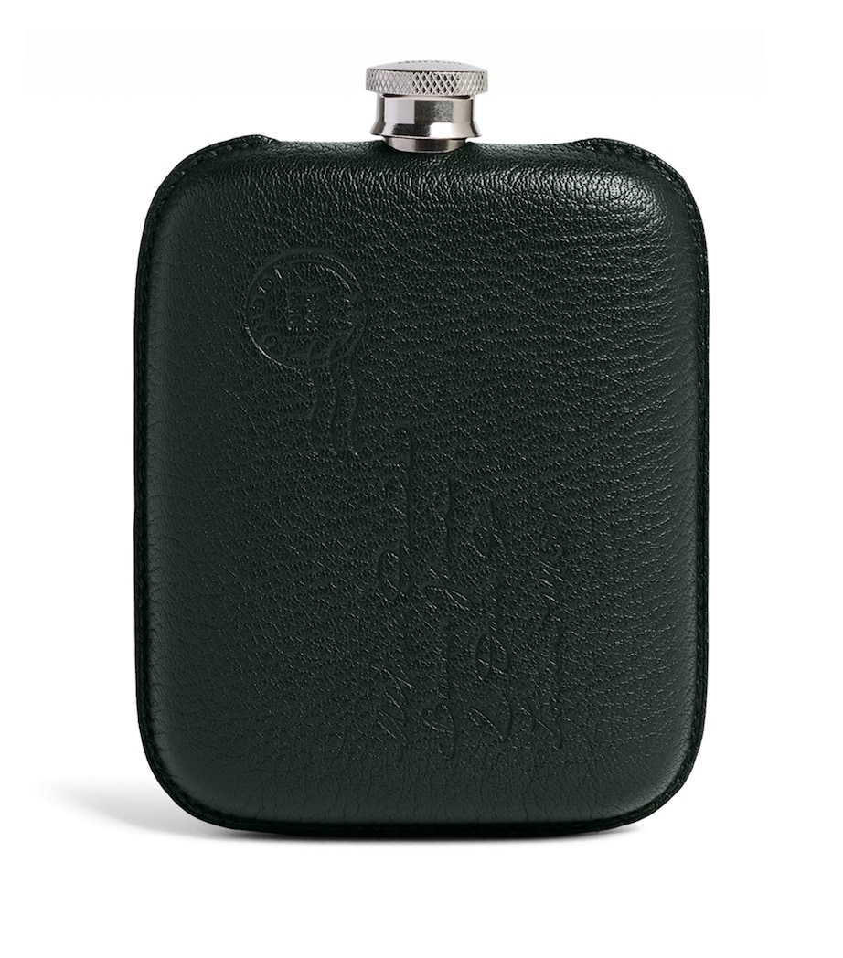 Dunhill Leather-Wrapped Flask Green Image 1