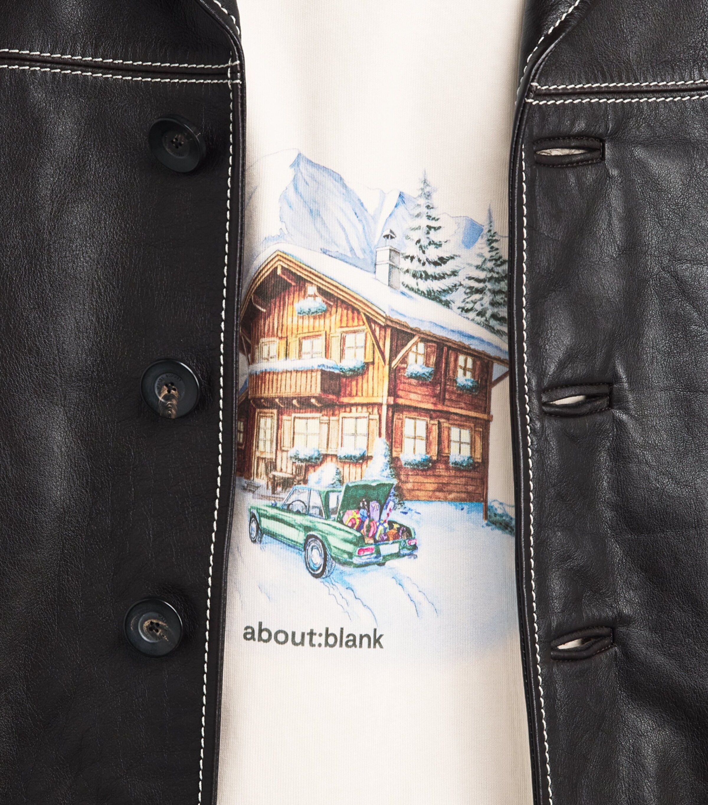about:blank Mens Cotton Chalet T-Shirt Oat Image 3