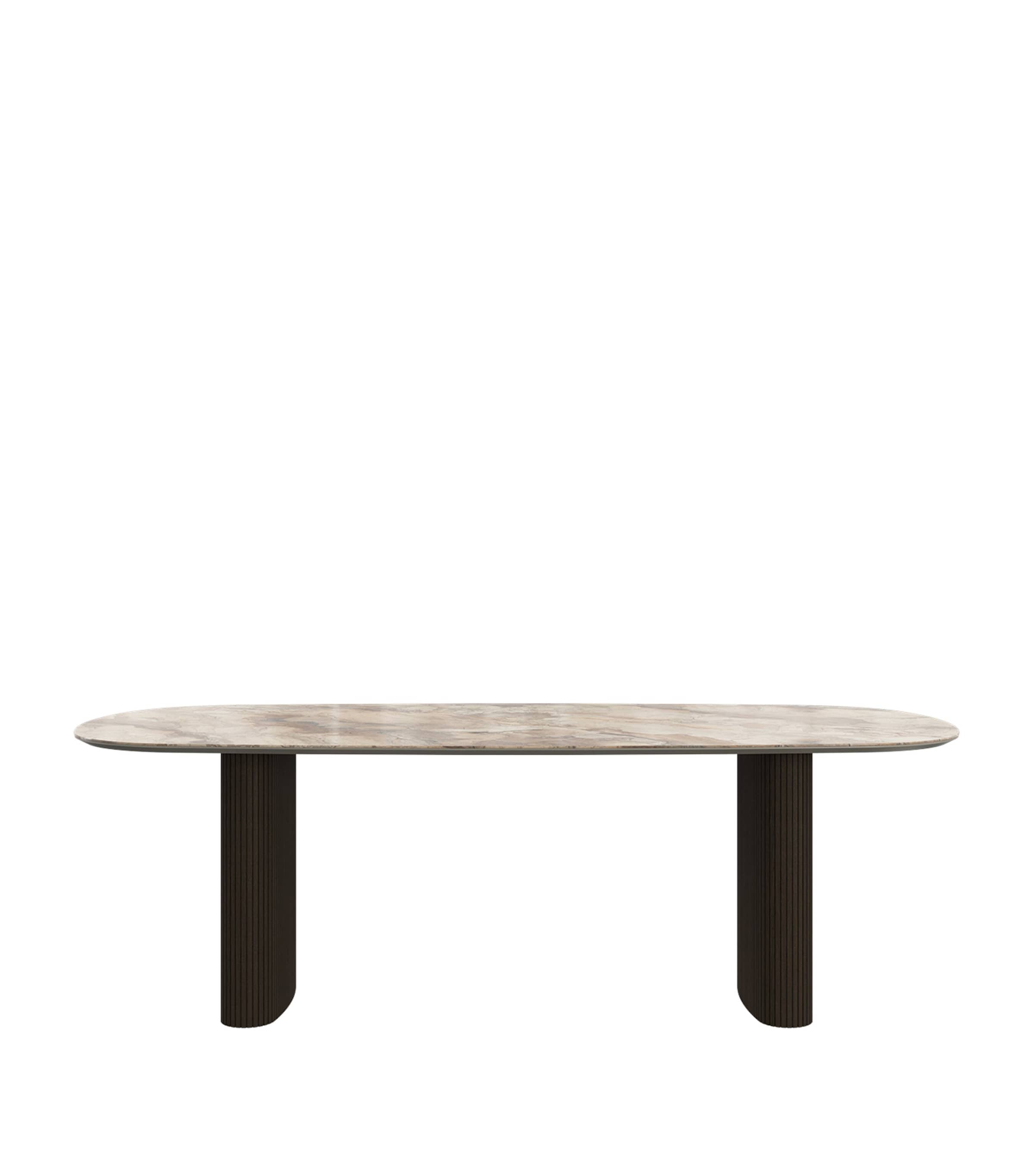 BoConcept Large Ceramic Santiago Dining Table Brown / Dark Oak Image 1