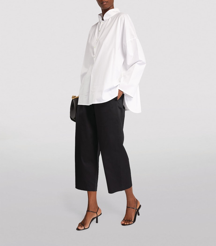 Cropped Japanese Trousers BLACK Image 4