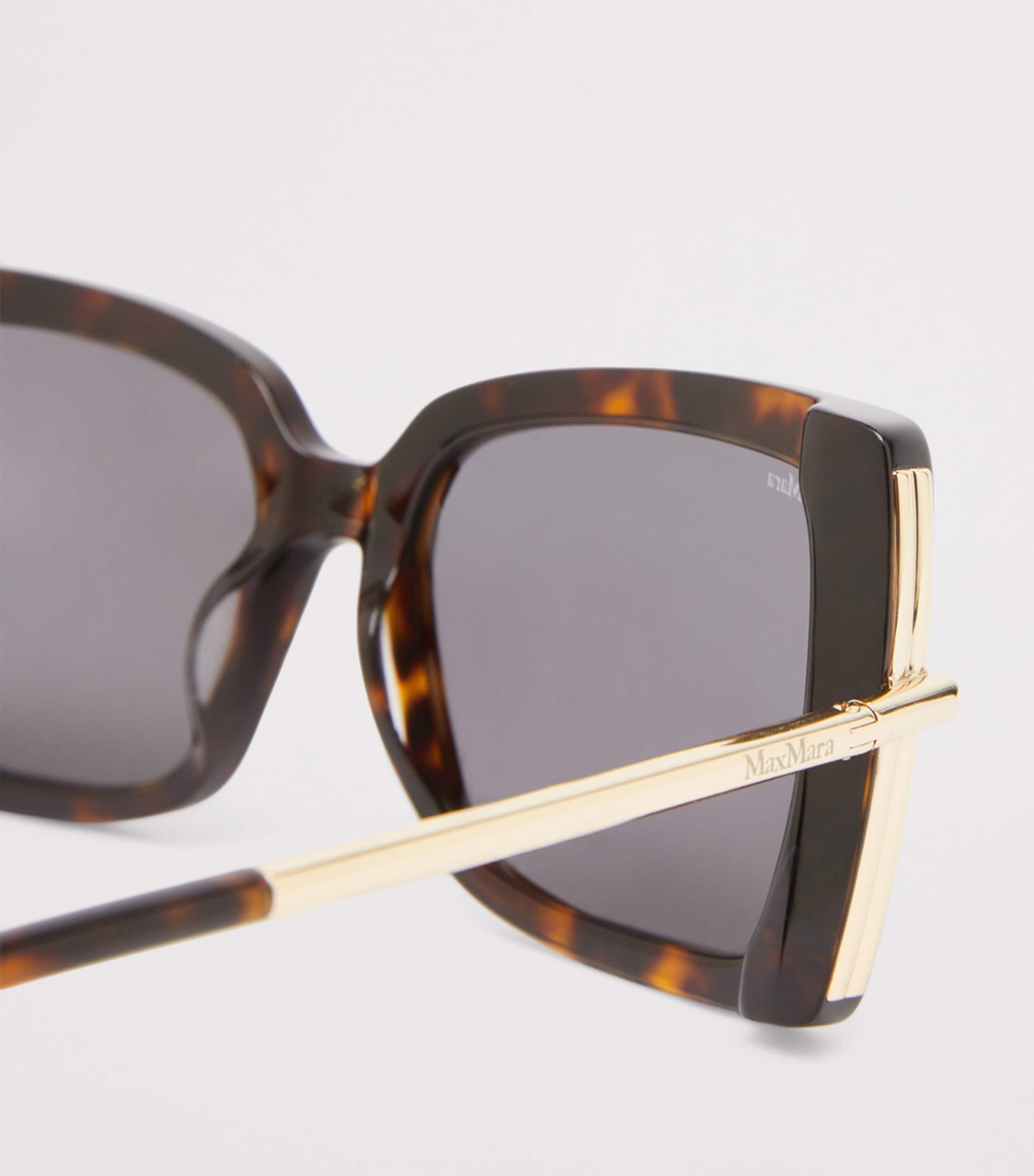 Max Mara Oversized Square Sunglasses Tawny Bronze Brow Image 3