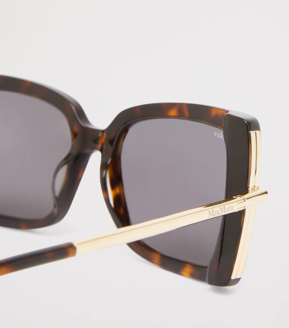 Max Mara Oversized Square Sunglasses Tawny Bronze Brow Image 3