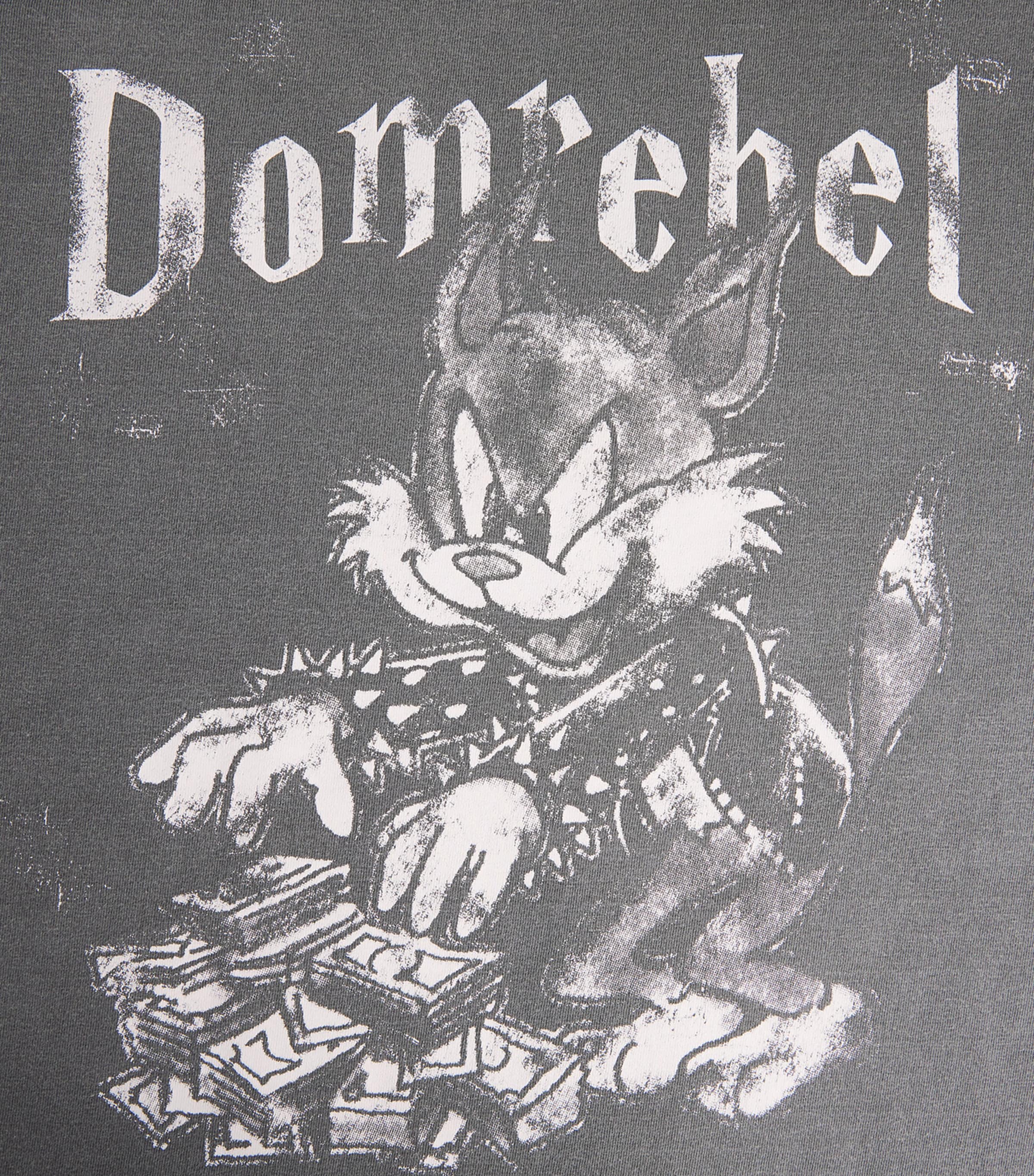 DOMREBEL Mens Cotton Collect T-Shirt Faded Black Image 6