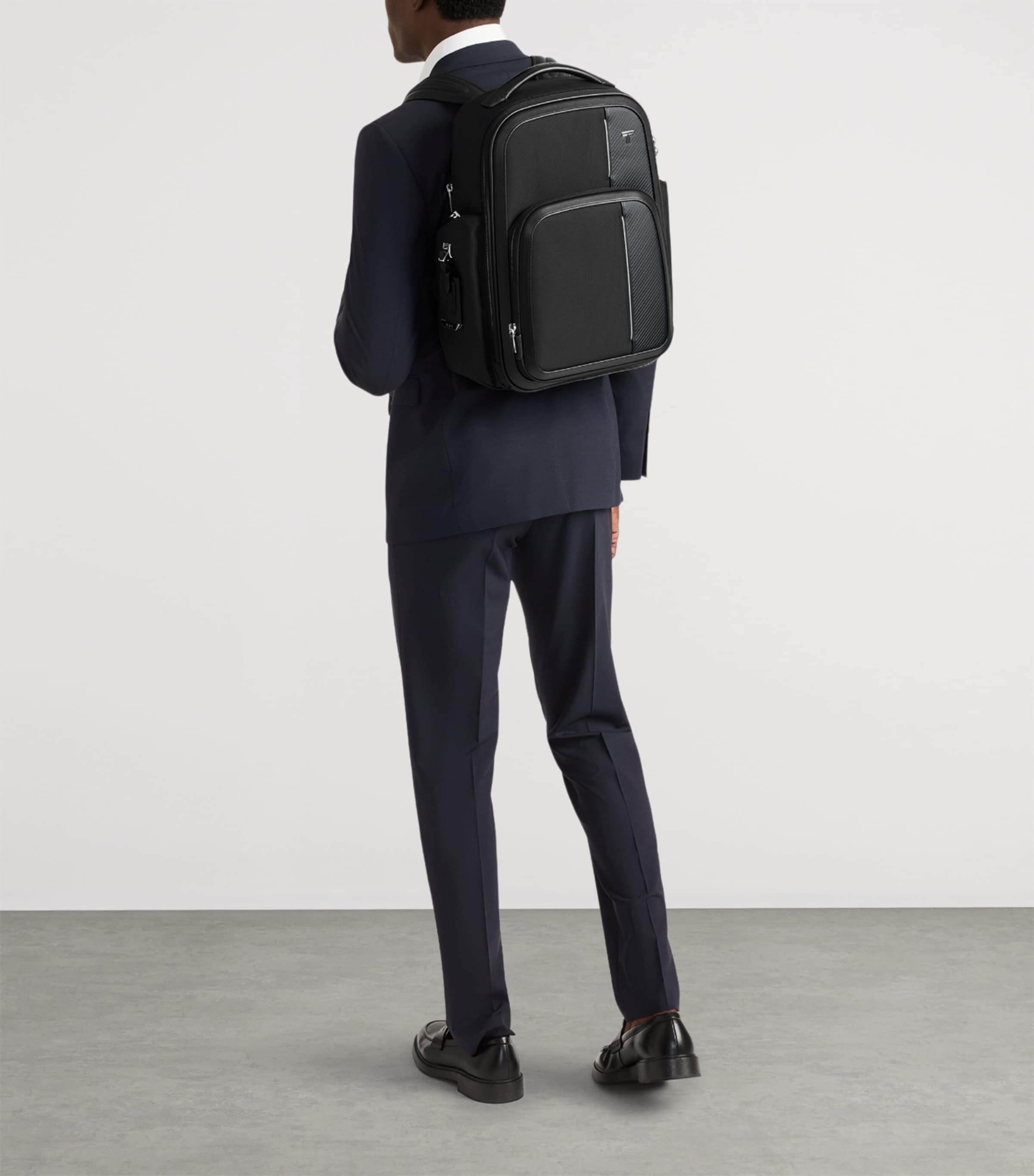 Tumi Leather Arrivé Barker Backpack Black Image 2