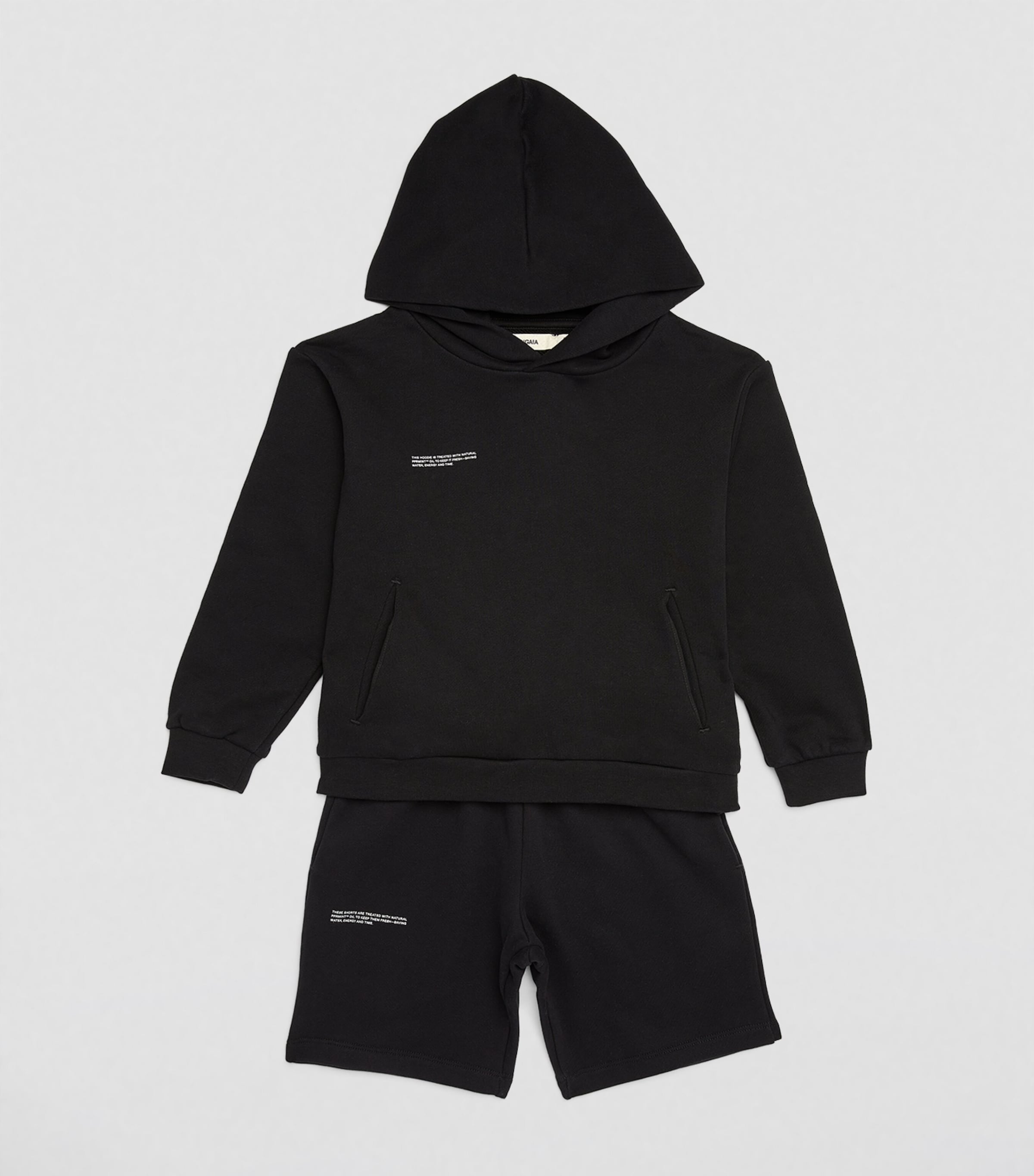 Pangaia Kids Organic Cotton 365 Sweatshorts (3-11 Years) Black Image 2
